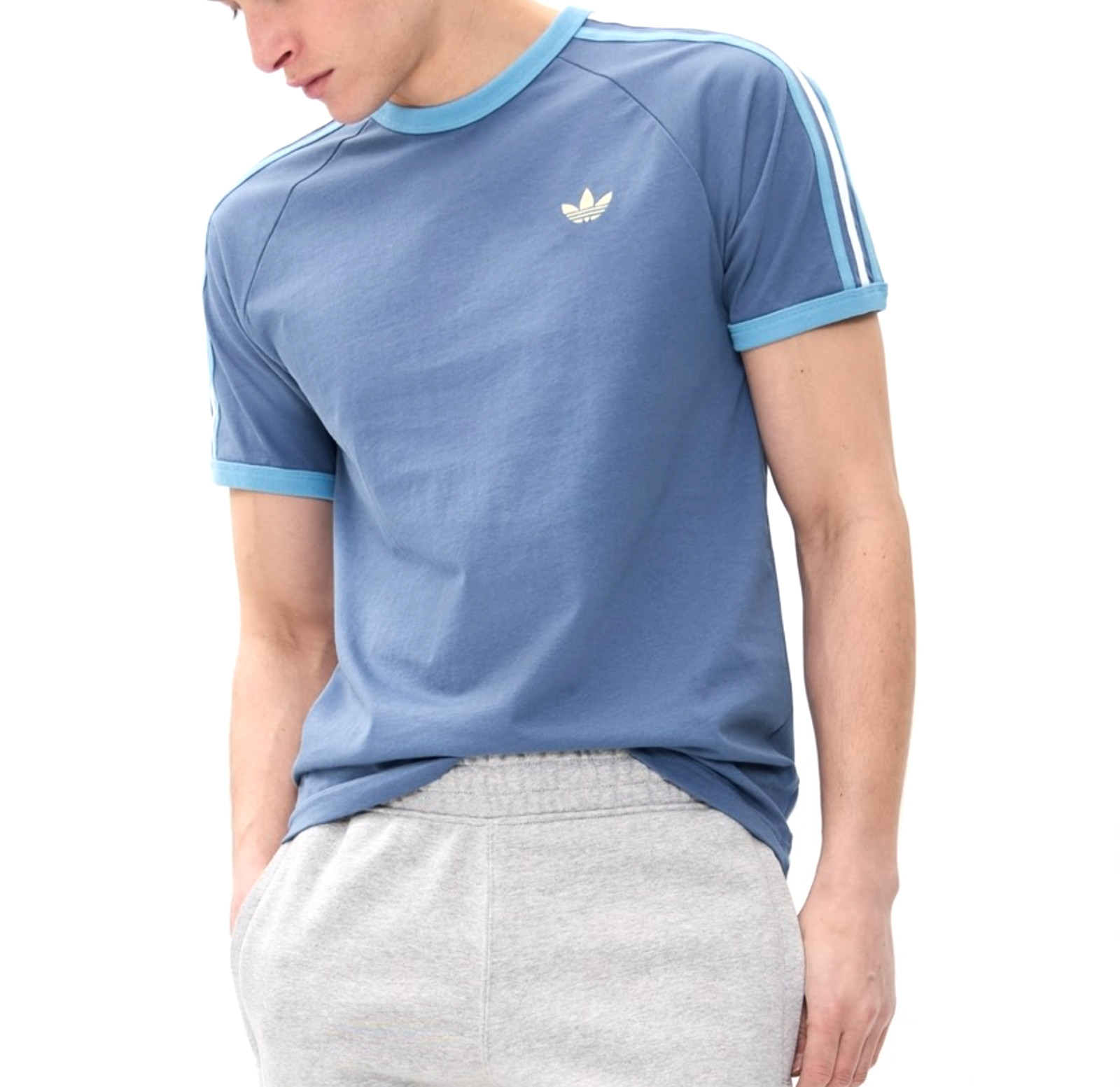 NEW MENS ADIDAS ORIGINALS CALIFORNIA 3 STRIPES TREFOIL SHIRT ~SIZE MEDIUM #KC863