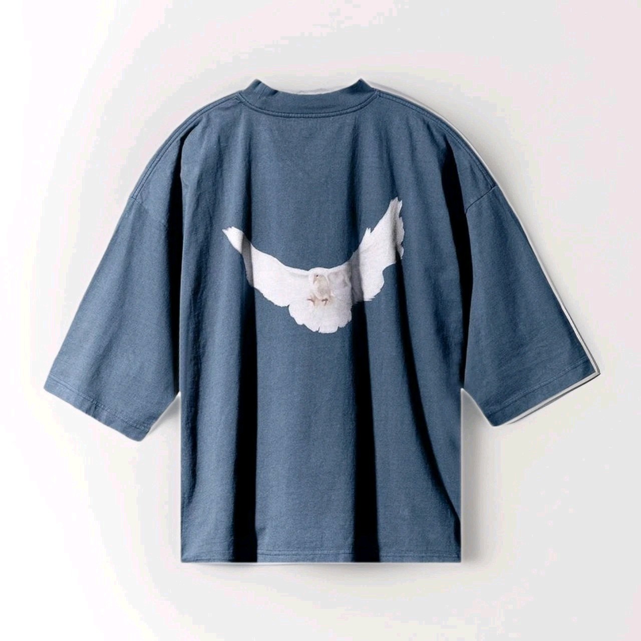 Yeezy x Gap Engineered by Balenciaga 3/4 Sleeve Tee Shirt • Medium • Dark blue