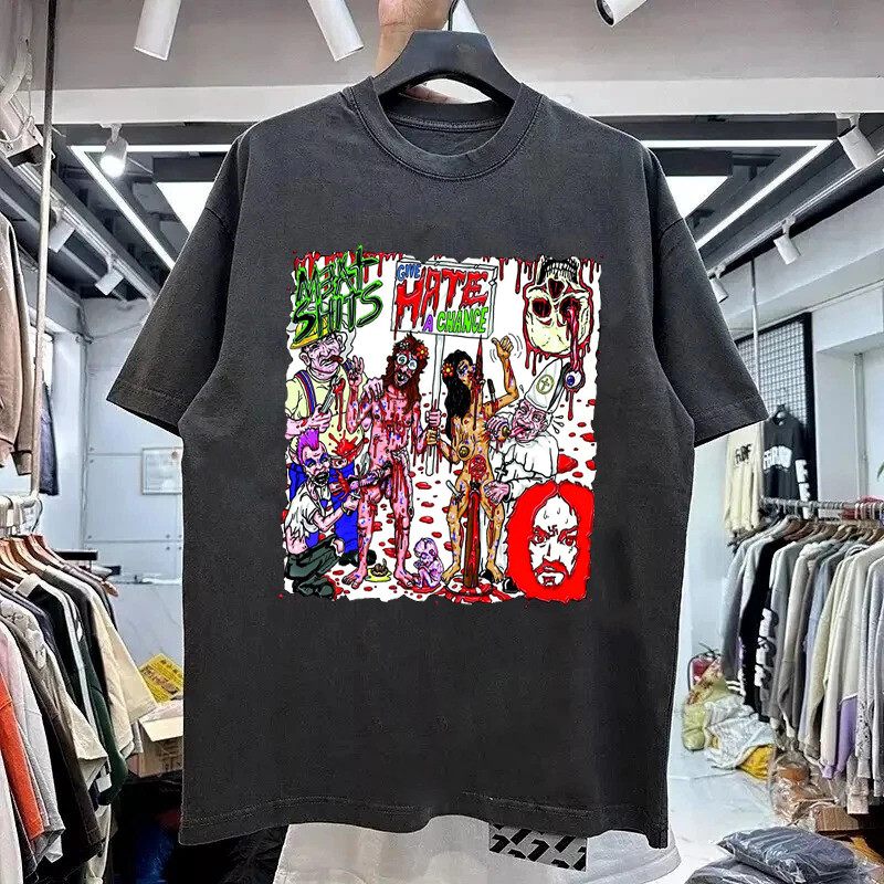 MeatShits Band Give Hate A Chance Gift Funny Black S to 5XL Tee Shirt SN515