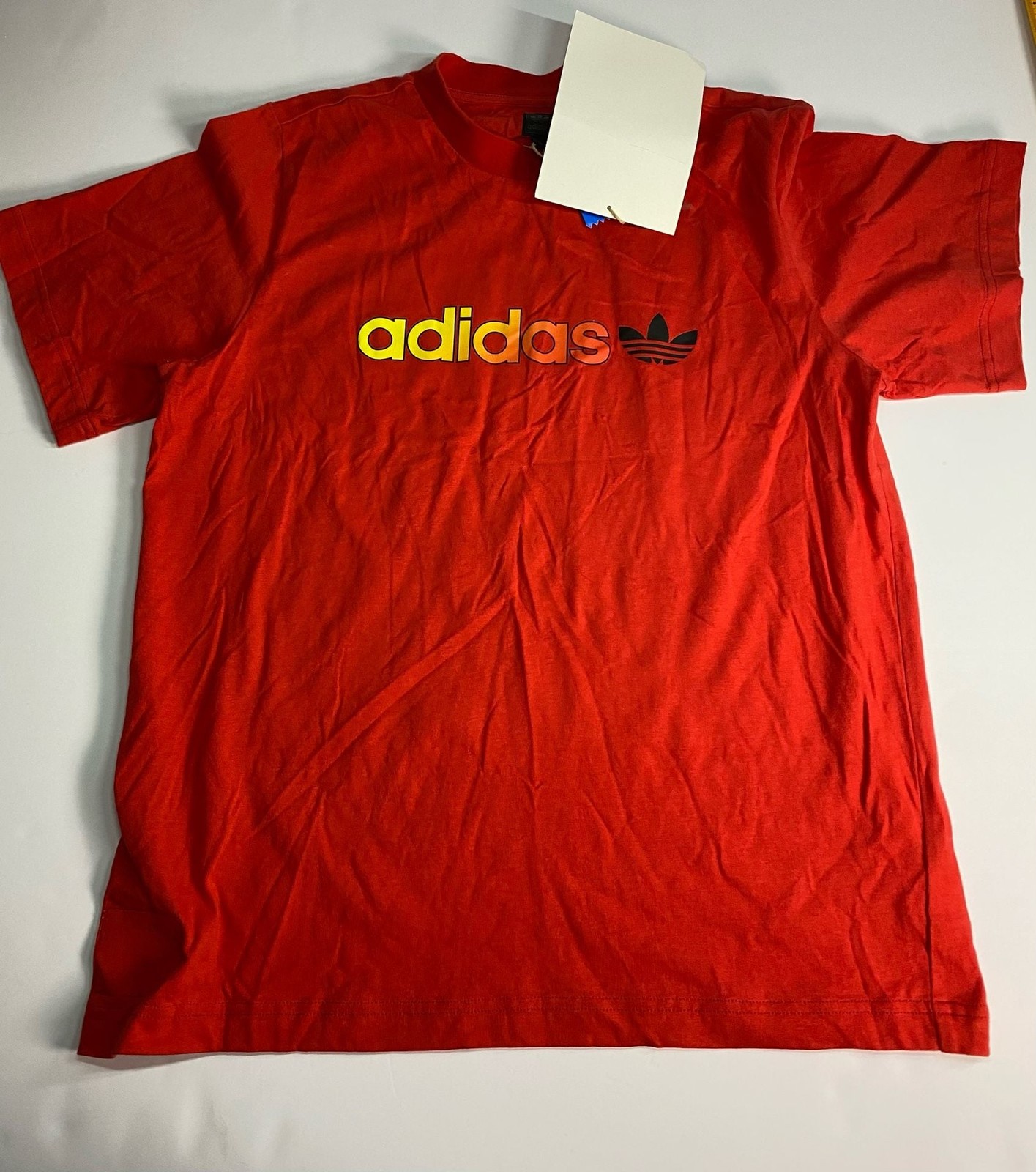 2004 Y2K – Adidas Originals Trefoil Graphic T-Shirt Red