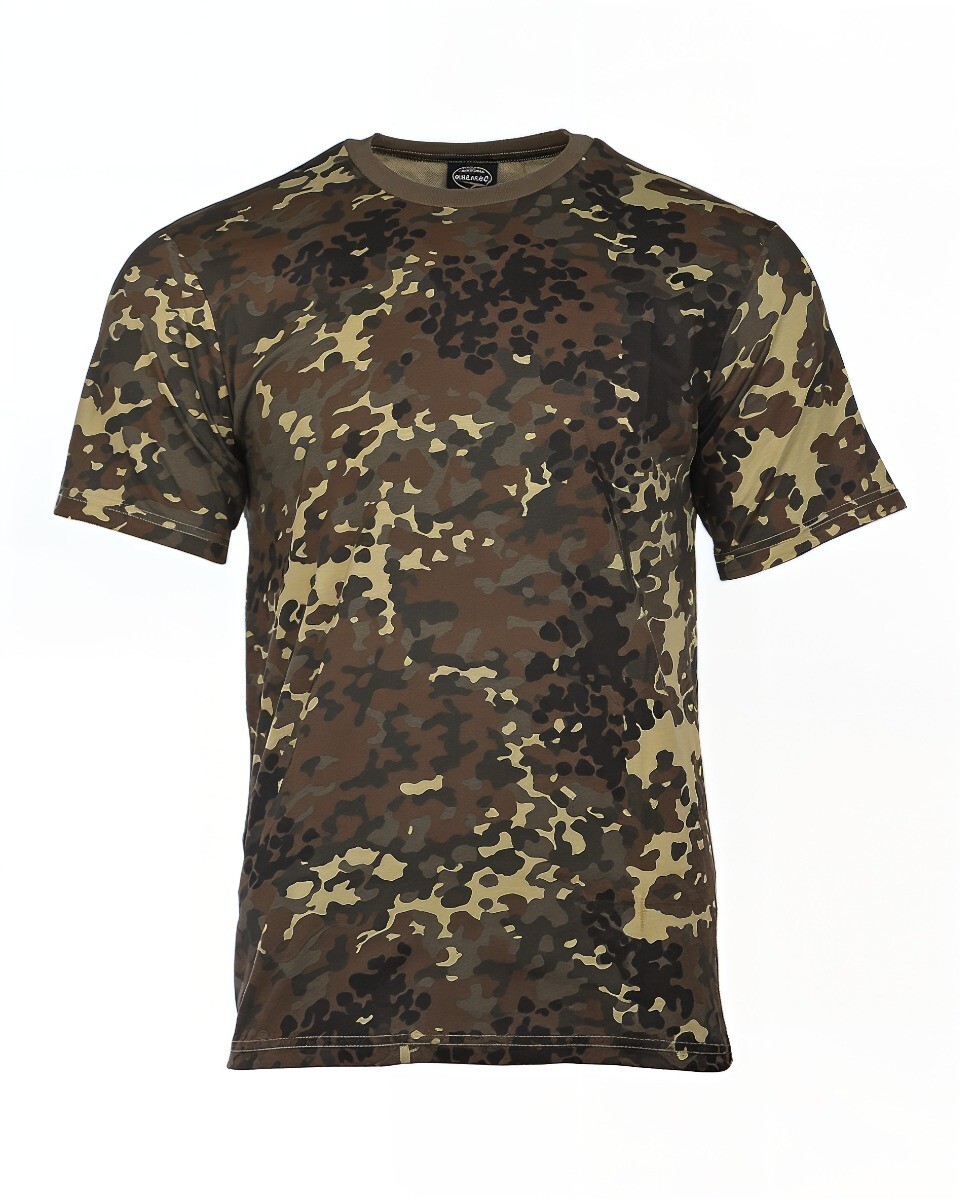 Mil-Tec German Army Flecktarn Camo Military 100% Cotton T-Shirt S-3XL Free Ship!