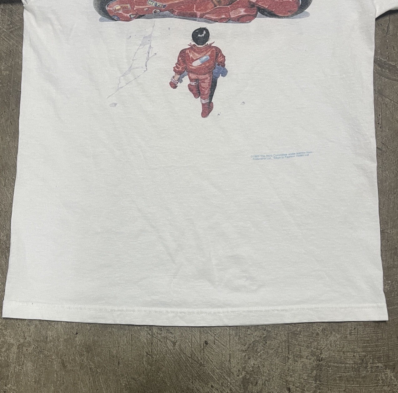 AKIRA 1988 vintage T-shirt Fashion Victim White Anime M RARE VARIATION