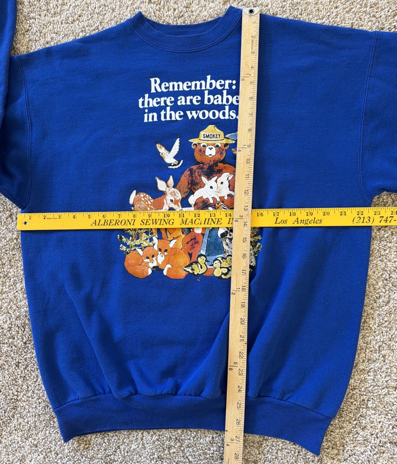 90s Bear Remember There Are Babes in the Woods Shirt Smokey Bear Sweatshirt L