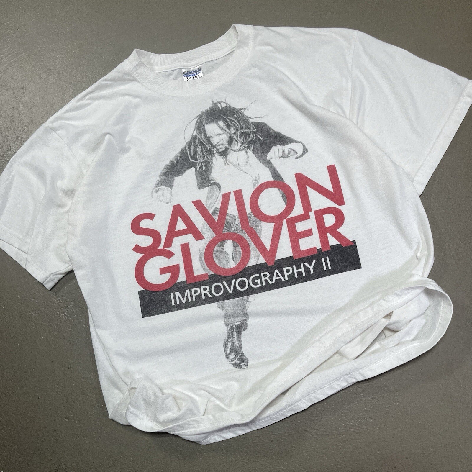 Vintage Savion Glover Tap Dance Funk T Shirt Large 90s Y2K Tour Philadelphia Art
