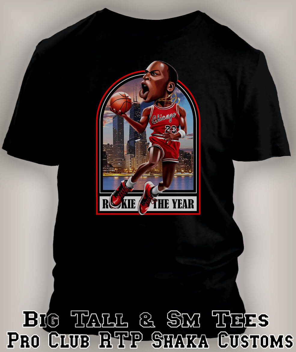 Big & Tall Toon “J” Rookie of the Year Sport Graphic Tee Shirt Pro Club Shaka T