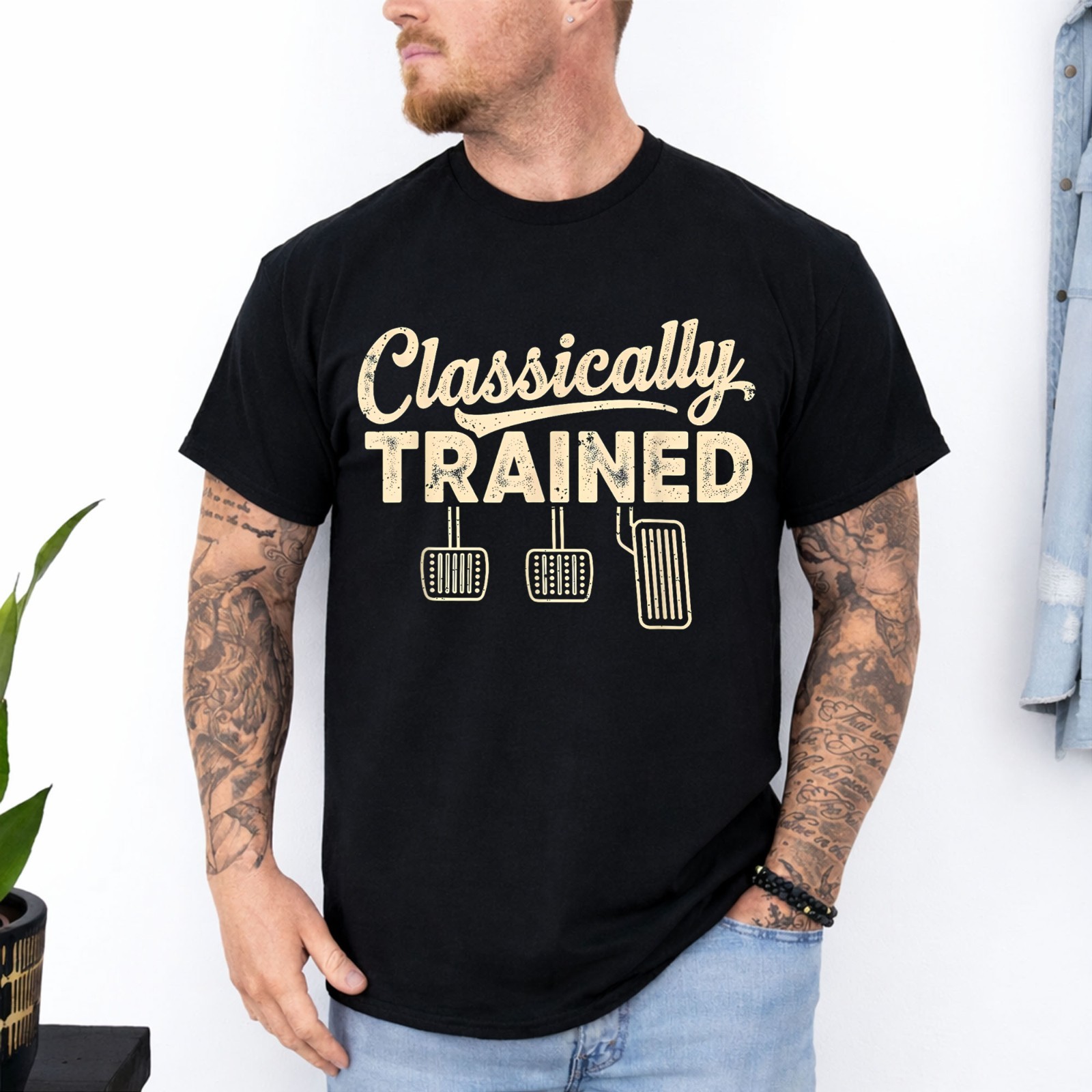 Classically Trained Manual Car Pedals Driving Humor T-Shirt