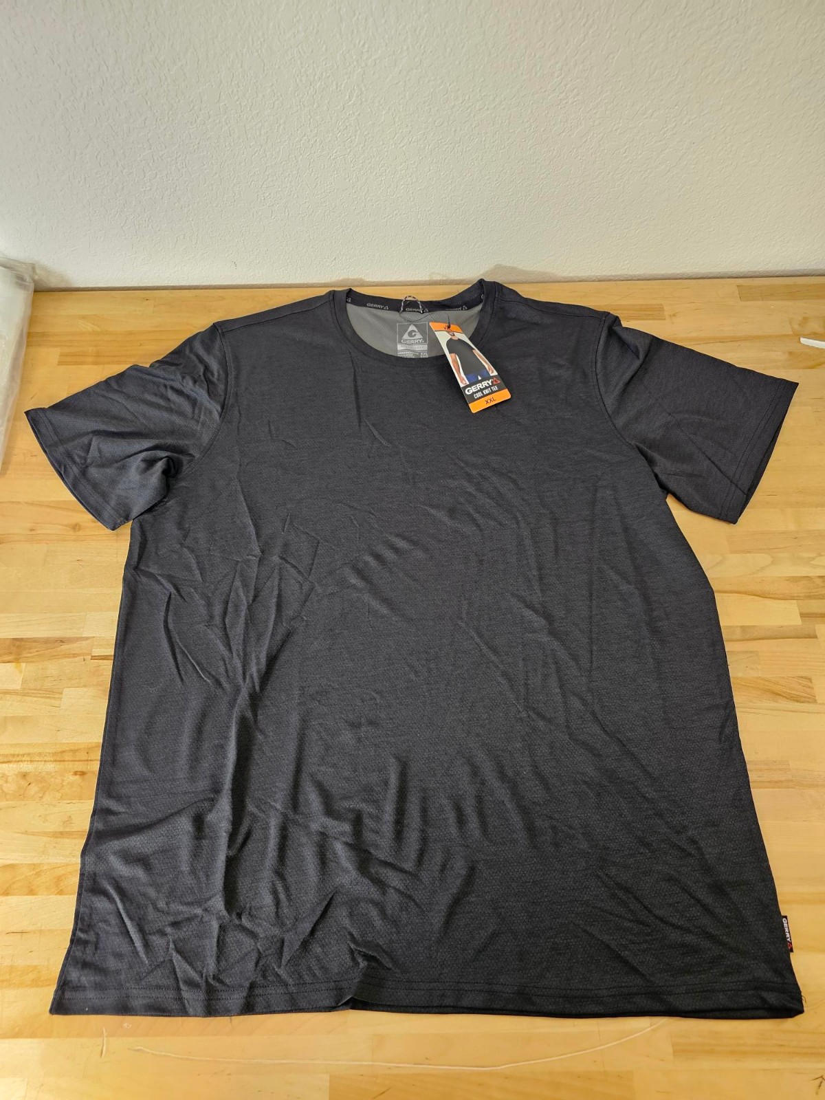 XXL / 2XL – BLACK – Gerry Men’s Lightweight Cool Knit Active Gym Tee Shirt