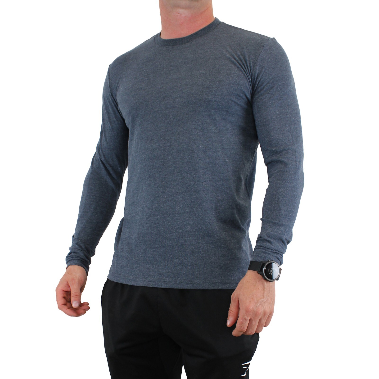 True Classic Men’s Shirt, Long Sleeve Classic Ribbed Crew Neck, MSRP $35
