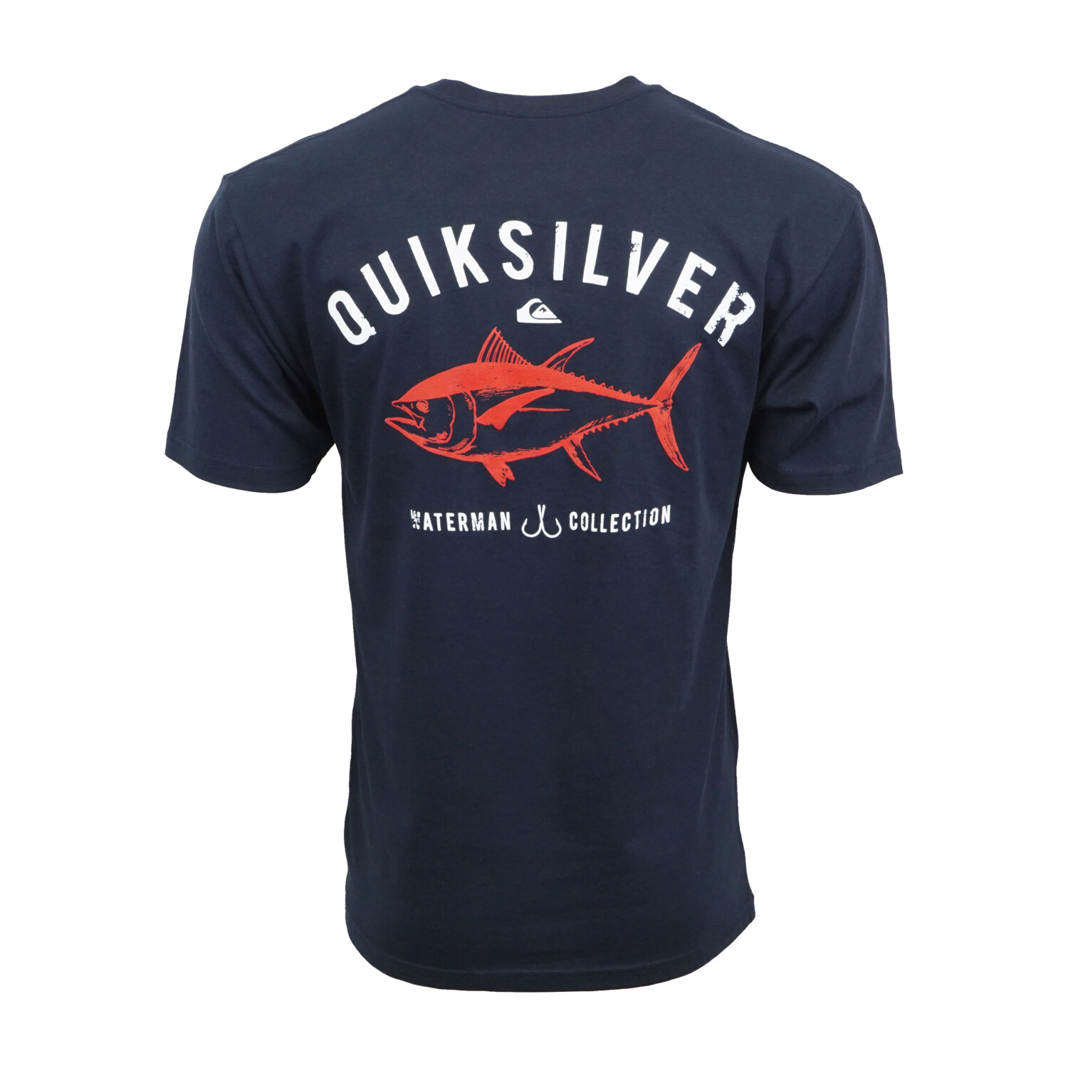 QUIKSILVER MENS TUNA FISH T SHIRT NAVY GRAPHIC T SHIRT