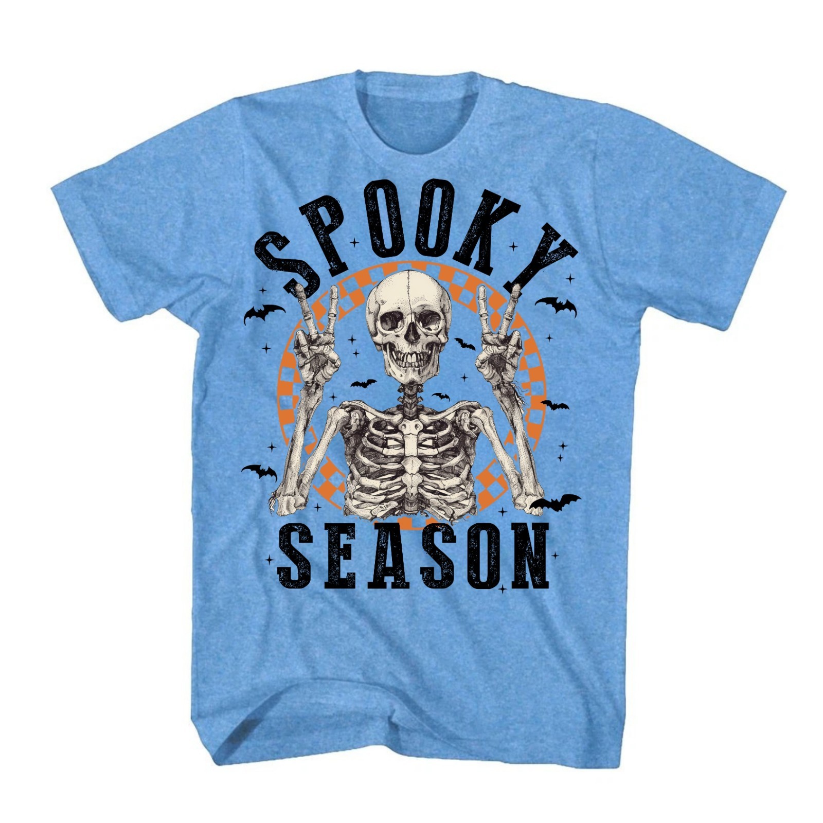Halloween Shirt Vintage Retro Skeleton Scary Spooky Season Funny Novelty T-Shirt