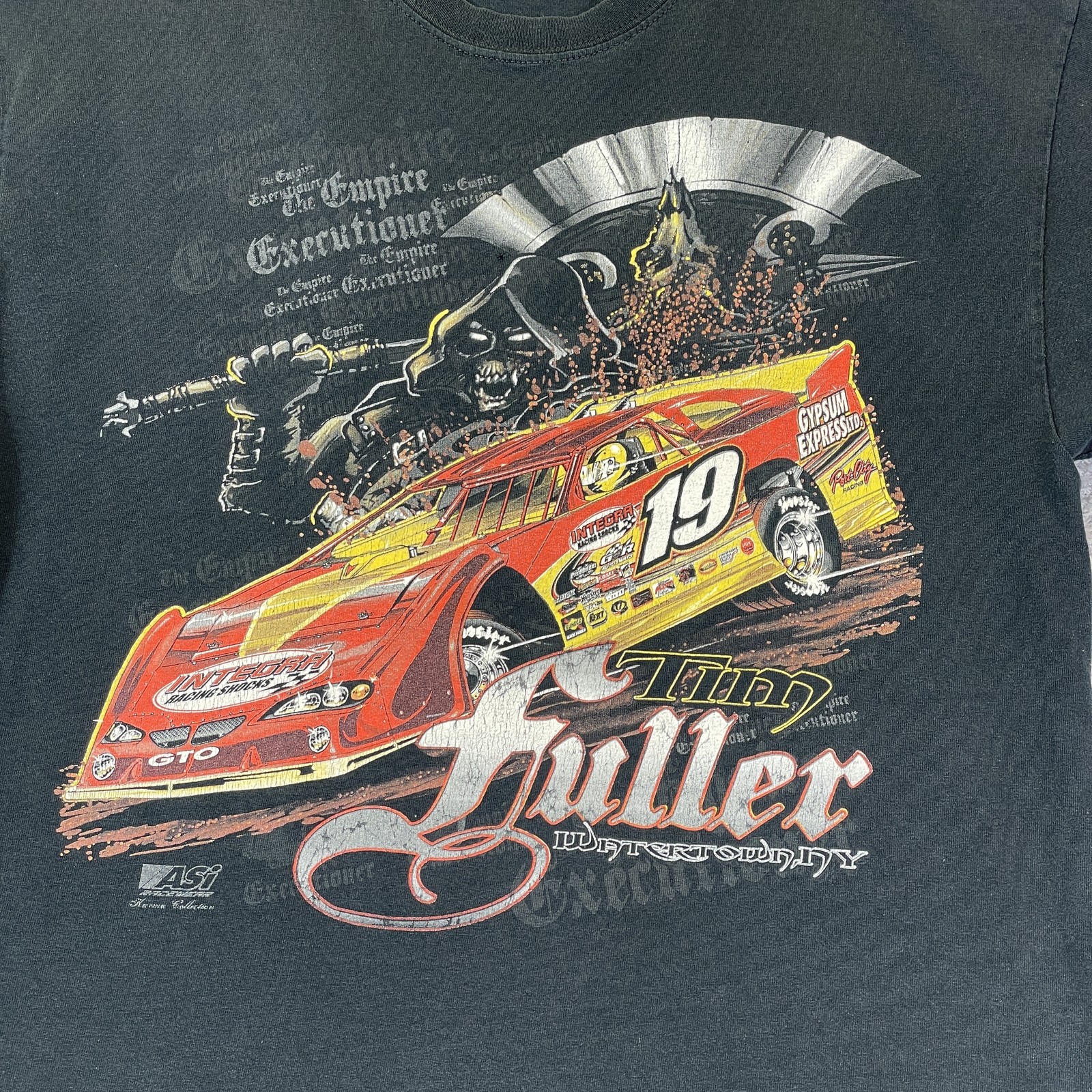 Dirt Track Racing T-Shirt Tim Fuller #19 Men’s Large Double Sided