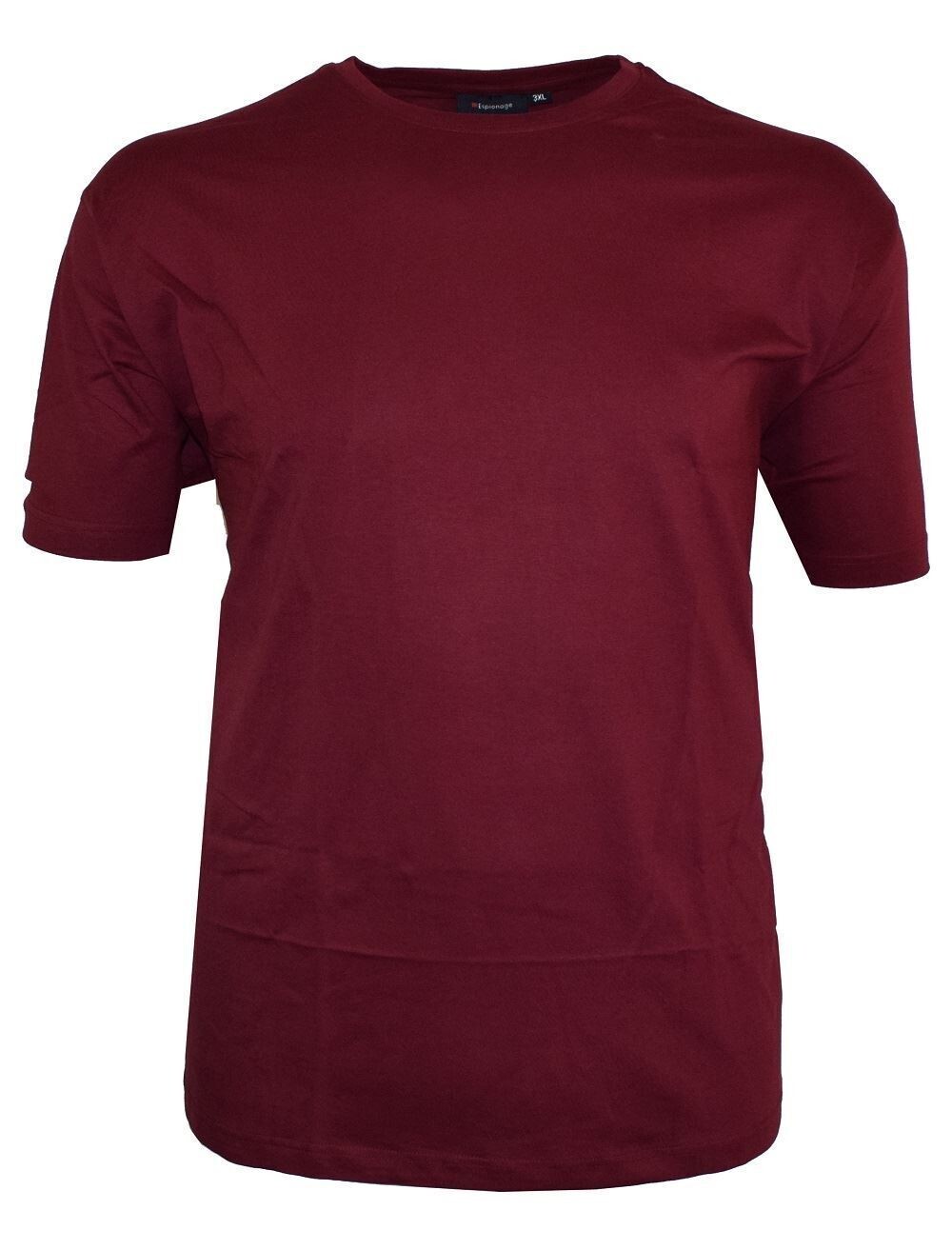 Espionage Men’s Big Size Plain Tee Shirt in size 2XL to 8XL, Multiple Options