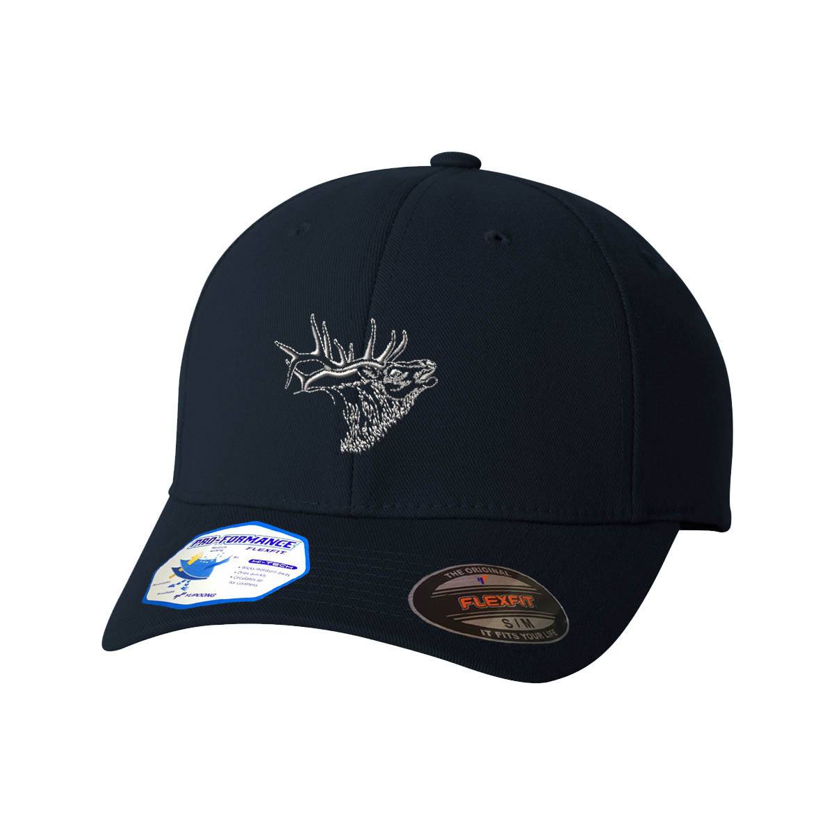 Flexfit Hats for Men & Women Elk Embroidery Polyester Dad Hat Baseball Cap