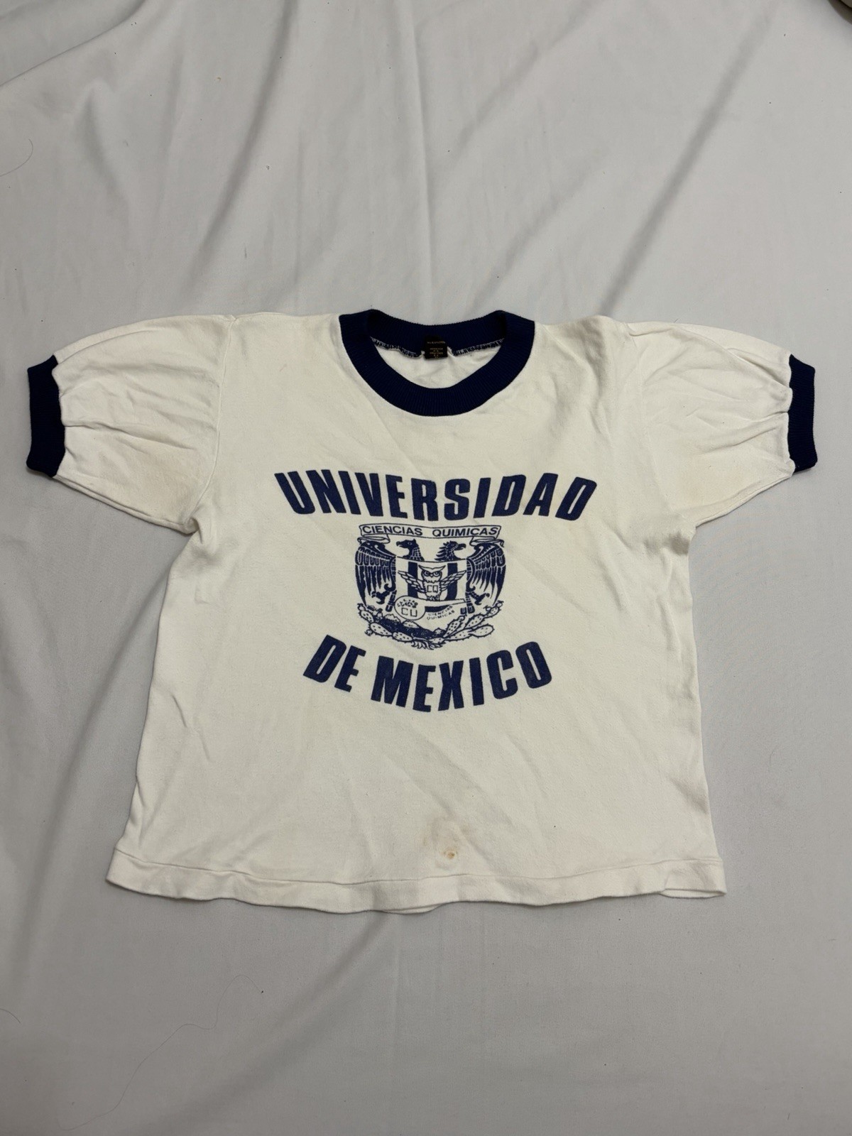 50s 60s 70s Mexican university T-shirt XS Ringer UNAM