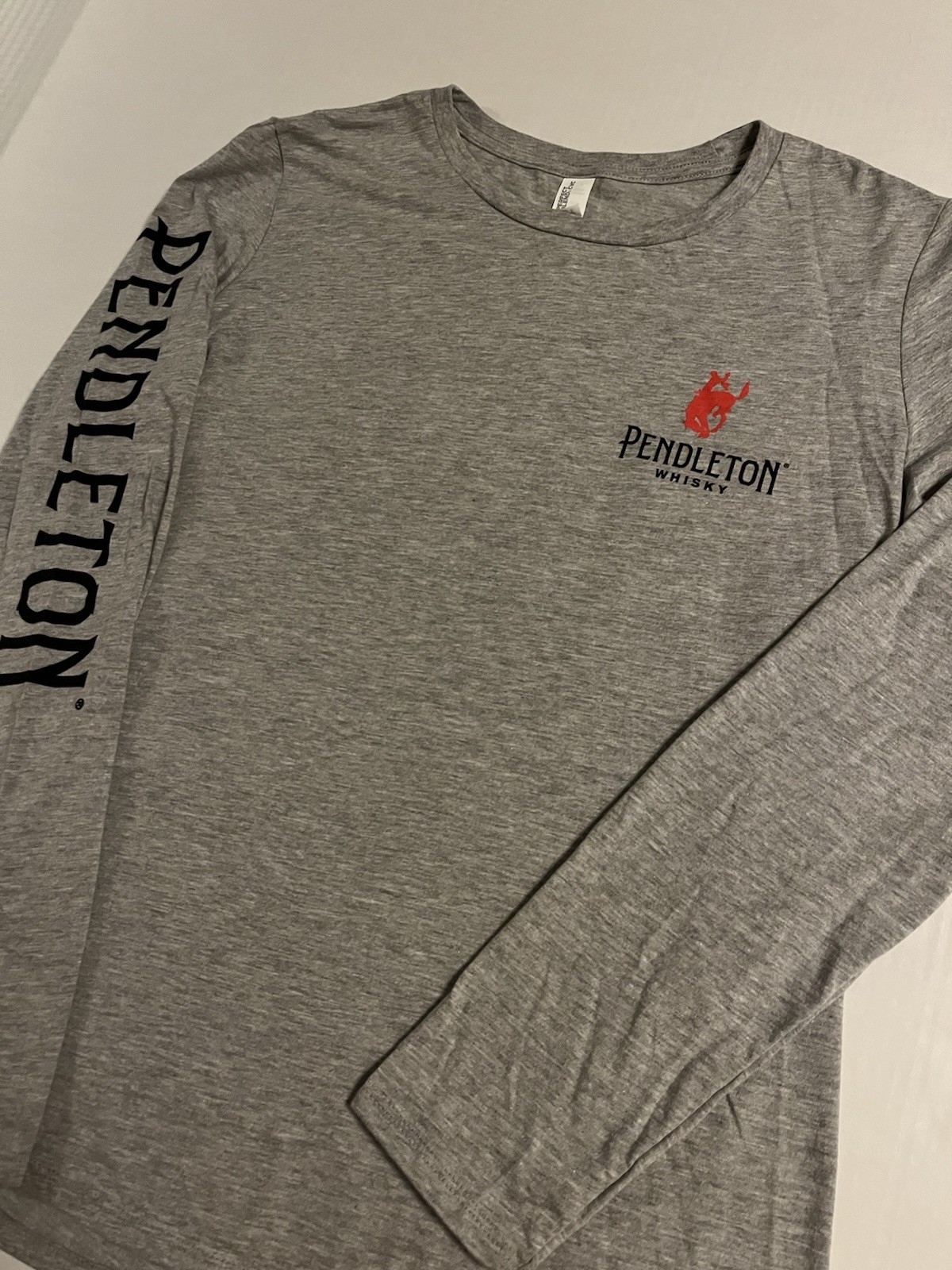 Pendleton Whisky Long Sleeve Logo T-Shirt LARGE Rodeo Midnight 1910 Buck Western