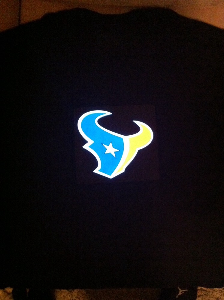 Houston Texans NFL Sound Activated Lights Up LED Light EL T-Shirt S/L/L/XL/XXL