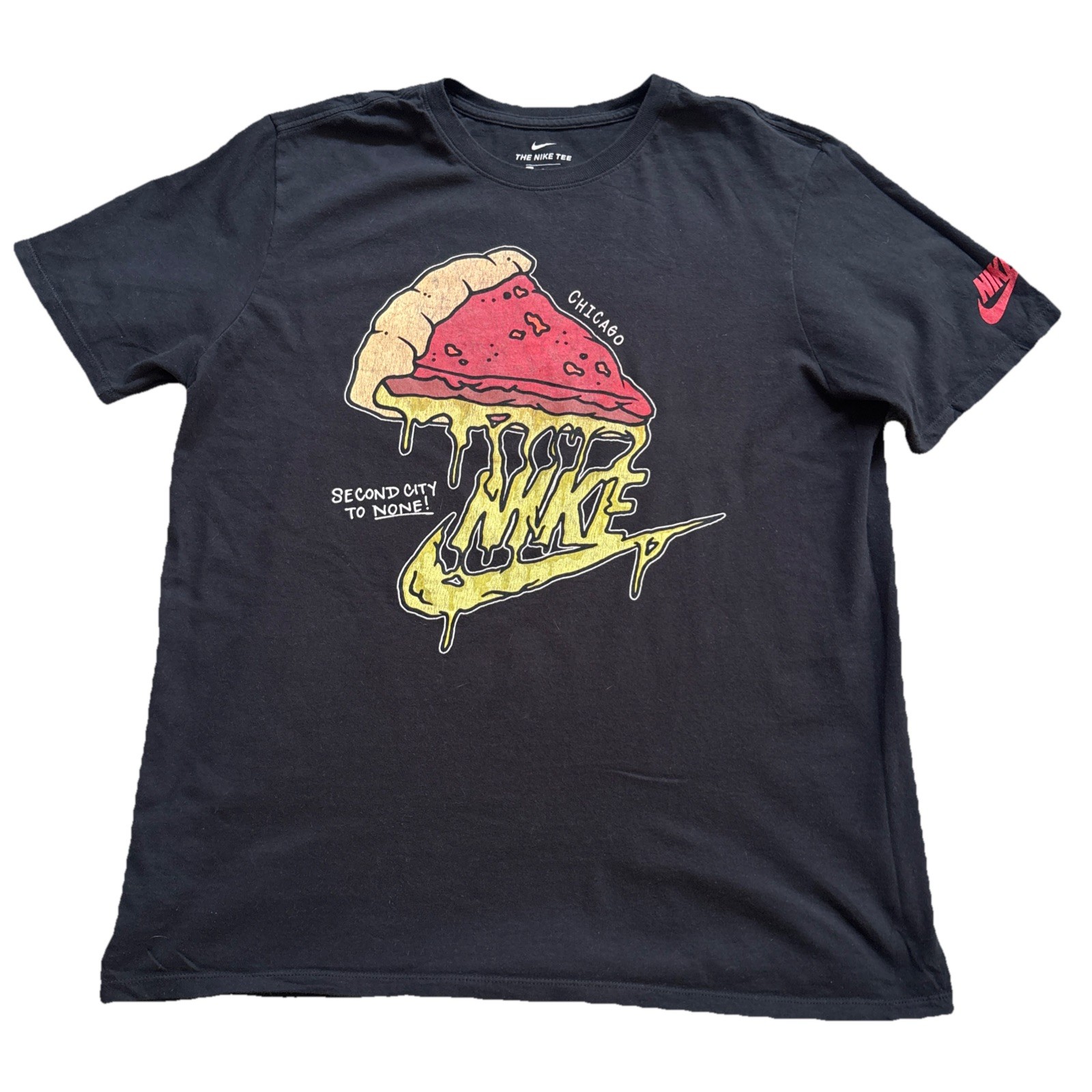 The Nike Tee Chicago Second City to None Men’s Print Black T-Shirt Size Large
