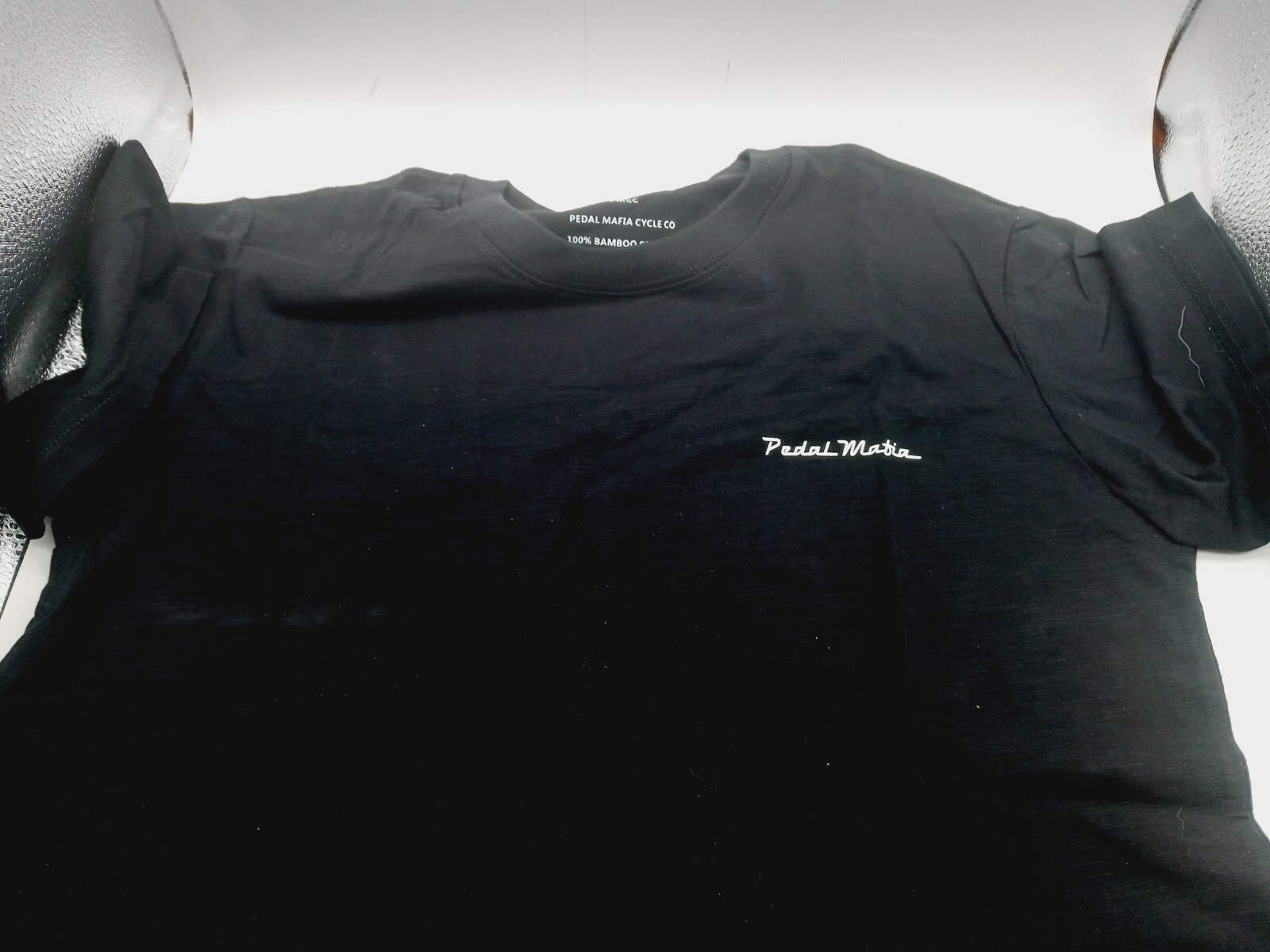 Pedal Mafia Recycled Bamboo T Shirt Small, 100% Cotton Bamboo, Black
