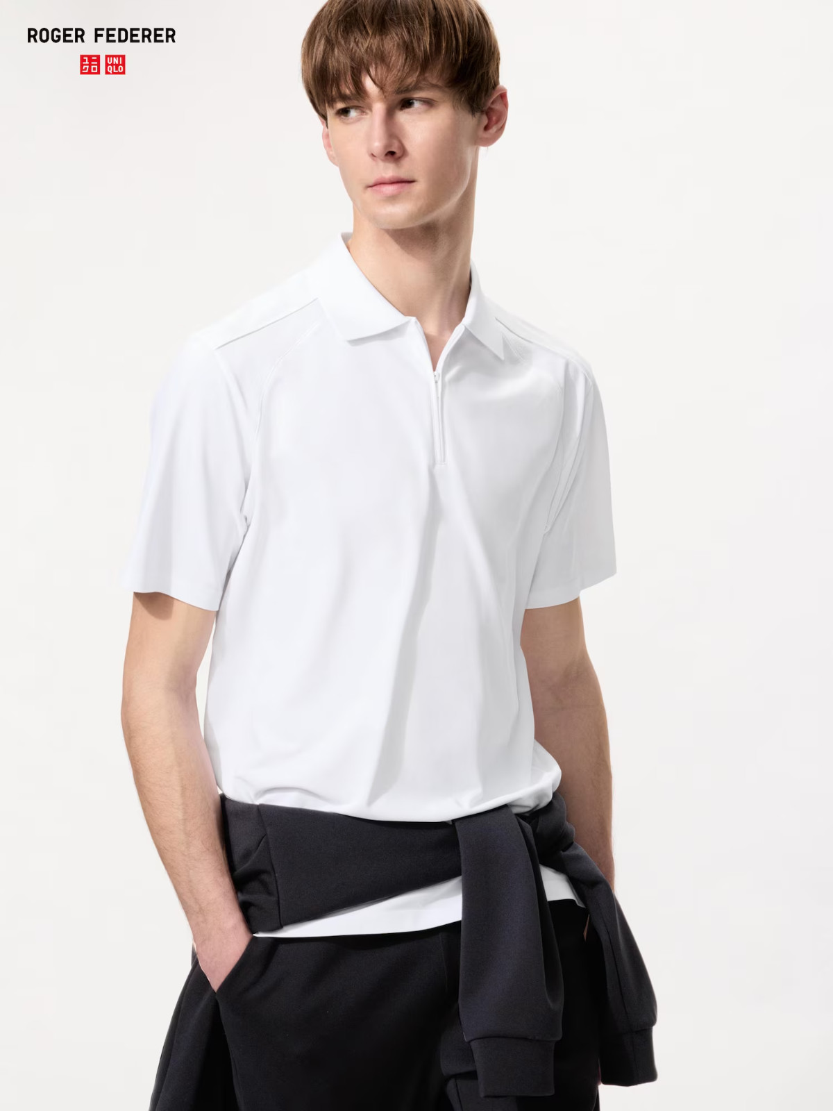 UNIQLO x ROGER FEDERER XS-4XL Dry-EX Half-Zip Polo Shirt Men 3 Colors 482306 NWT