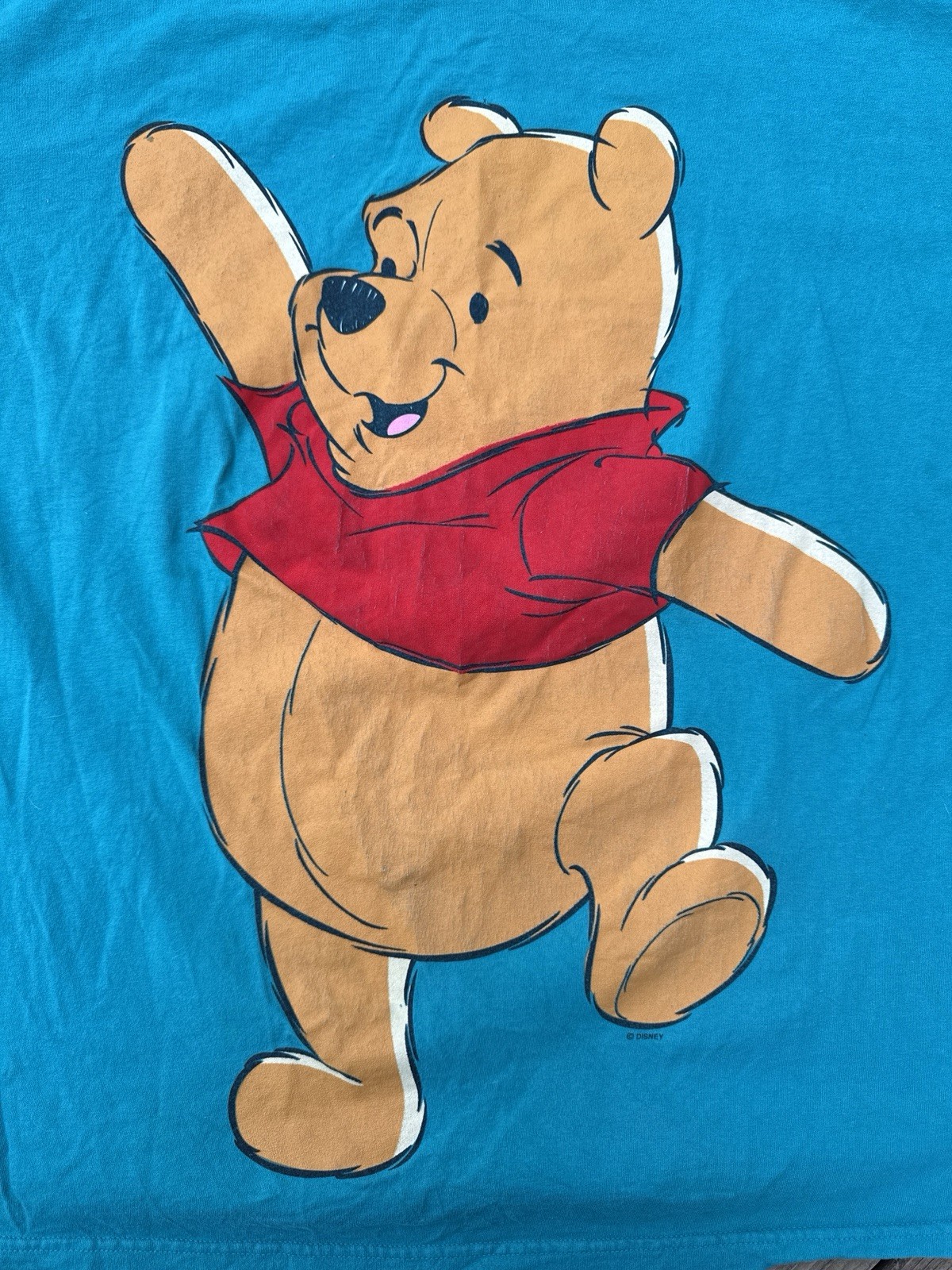 Vintage 90s Disney Winnie the Pooh Turquoise T Shirt Sun Sportswear USA XXL