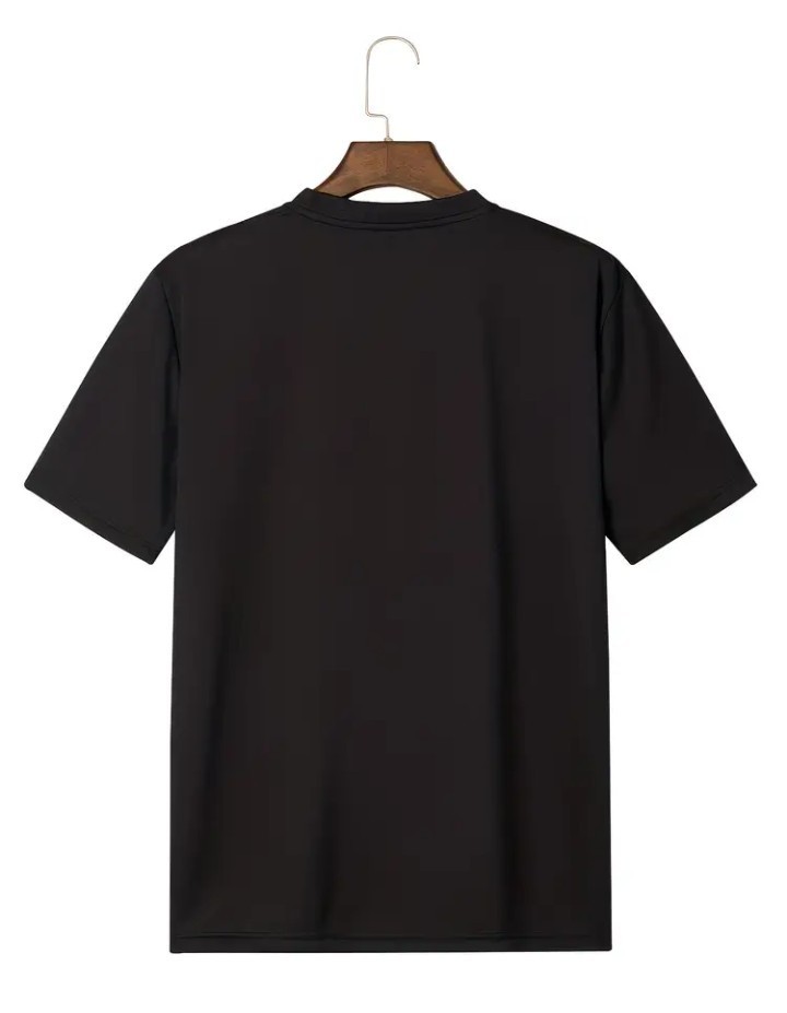 Essential Black T-shirt Short Sleeve Cotton Tee 3xl