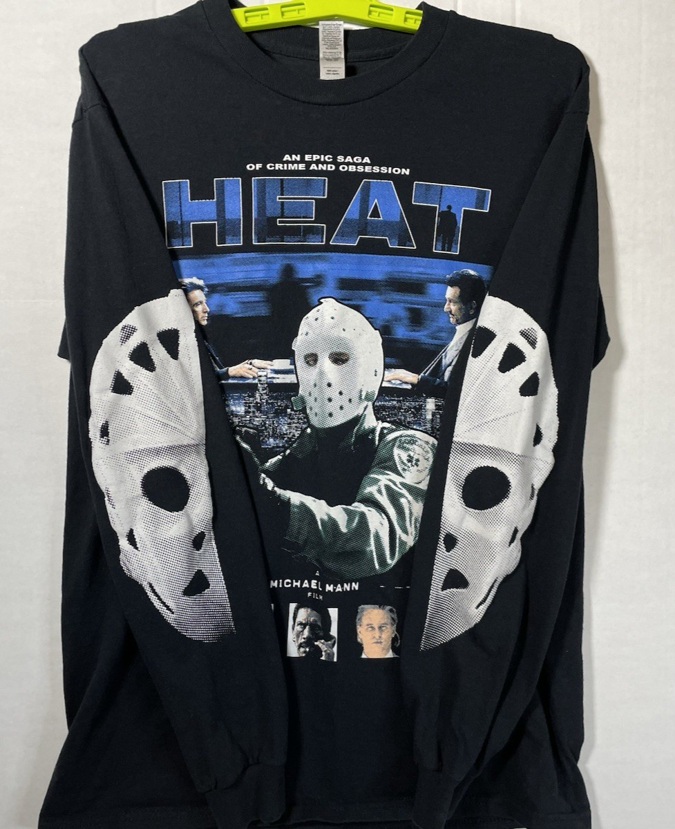 Graveyard Goods HEAT (1995) Film Large Graphic Long Sleeve T Shirt Black SIze M