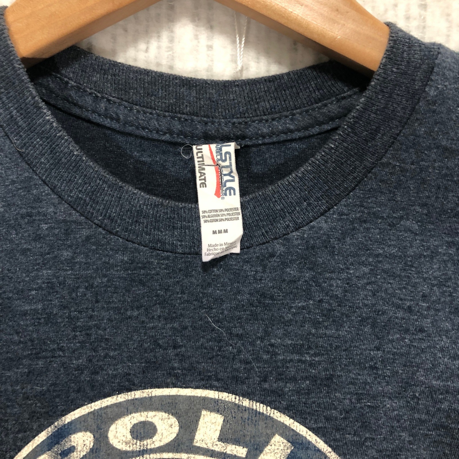 Alstyle NASA Apollo Kennedy Space Center Heather Navy Graphic T-Shirt Mens M
