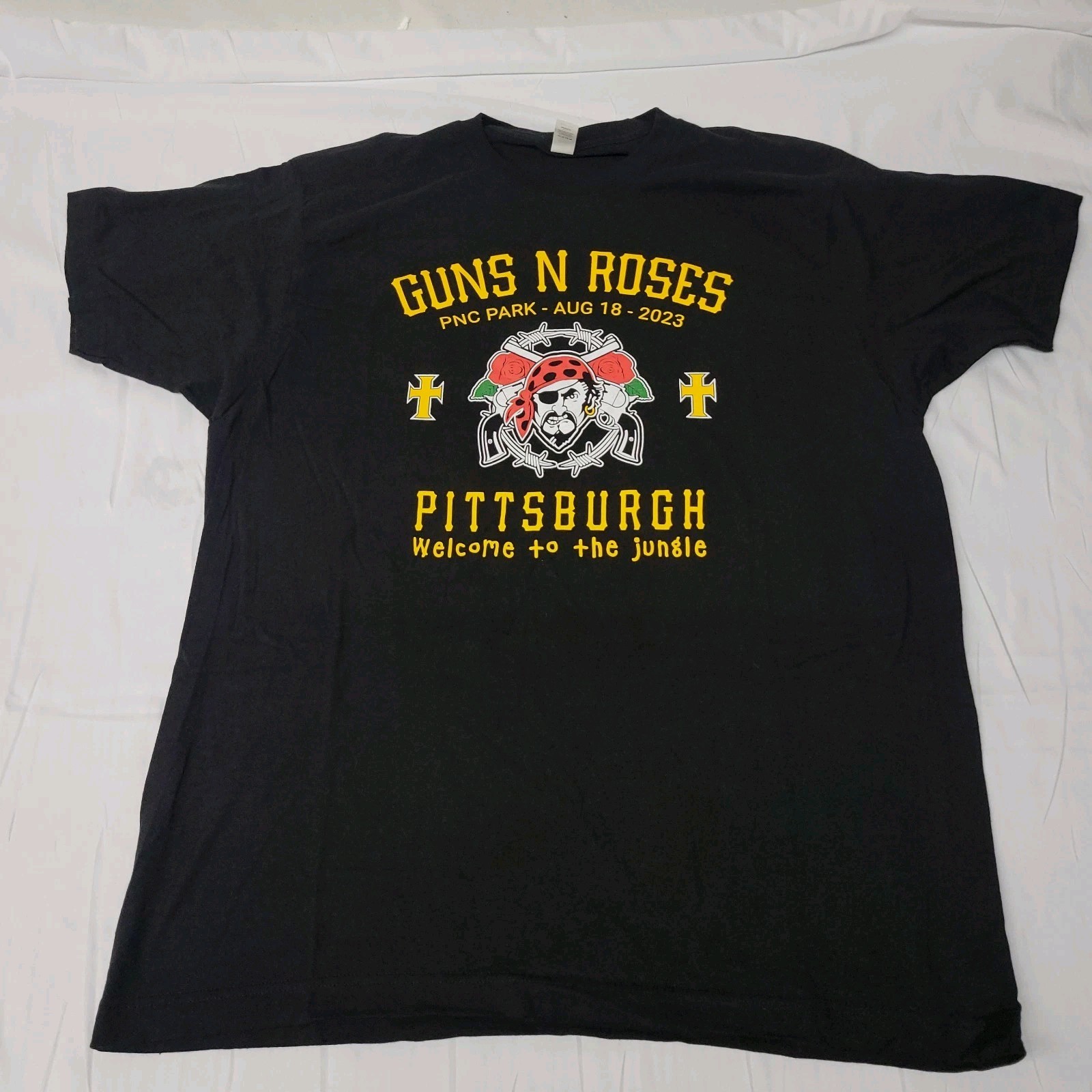 Guns and Roses PNC Park Pittsburgh Pirates shirt Adult XL Aug 2023 concert