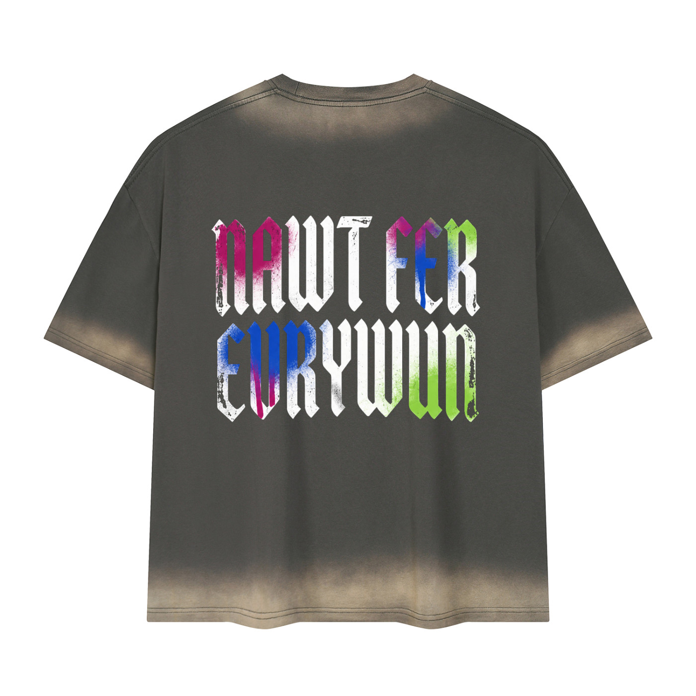 Rong Wurdz Vintage Wash Boxy T-Shirt Oversized Streetwear Graphic Tee