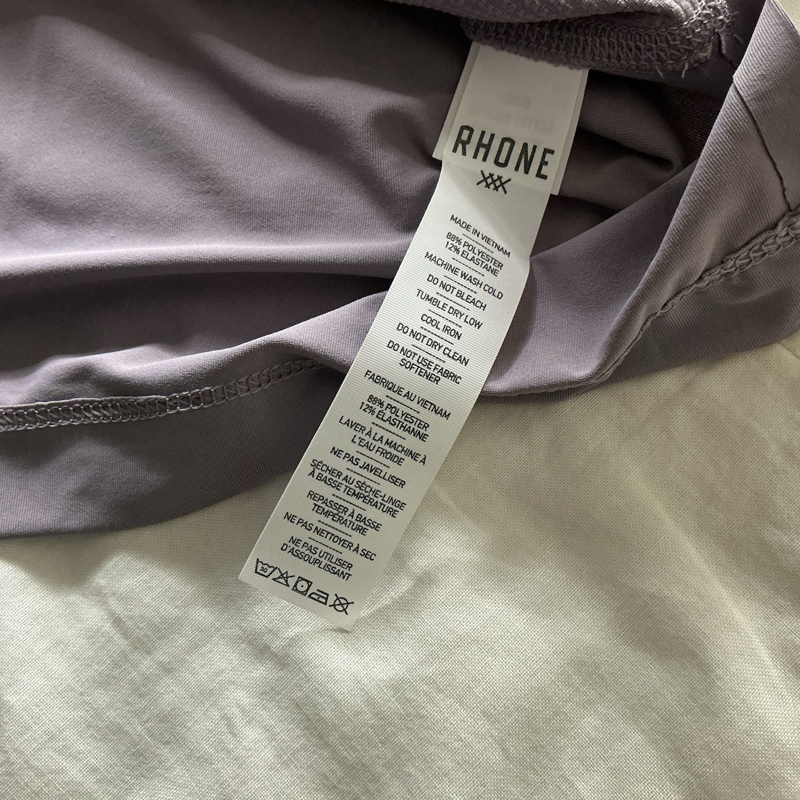 Rhône NWT Extra Mile Athletic Performance Tee M Sz M Gray Stone Gorpcore UPF 50+