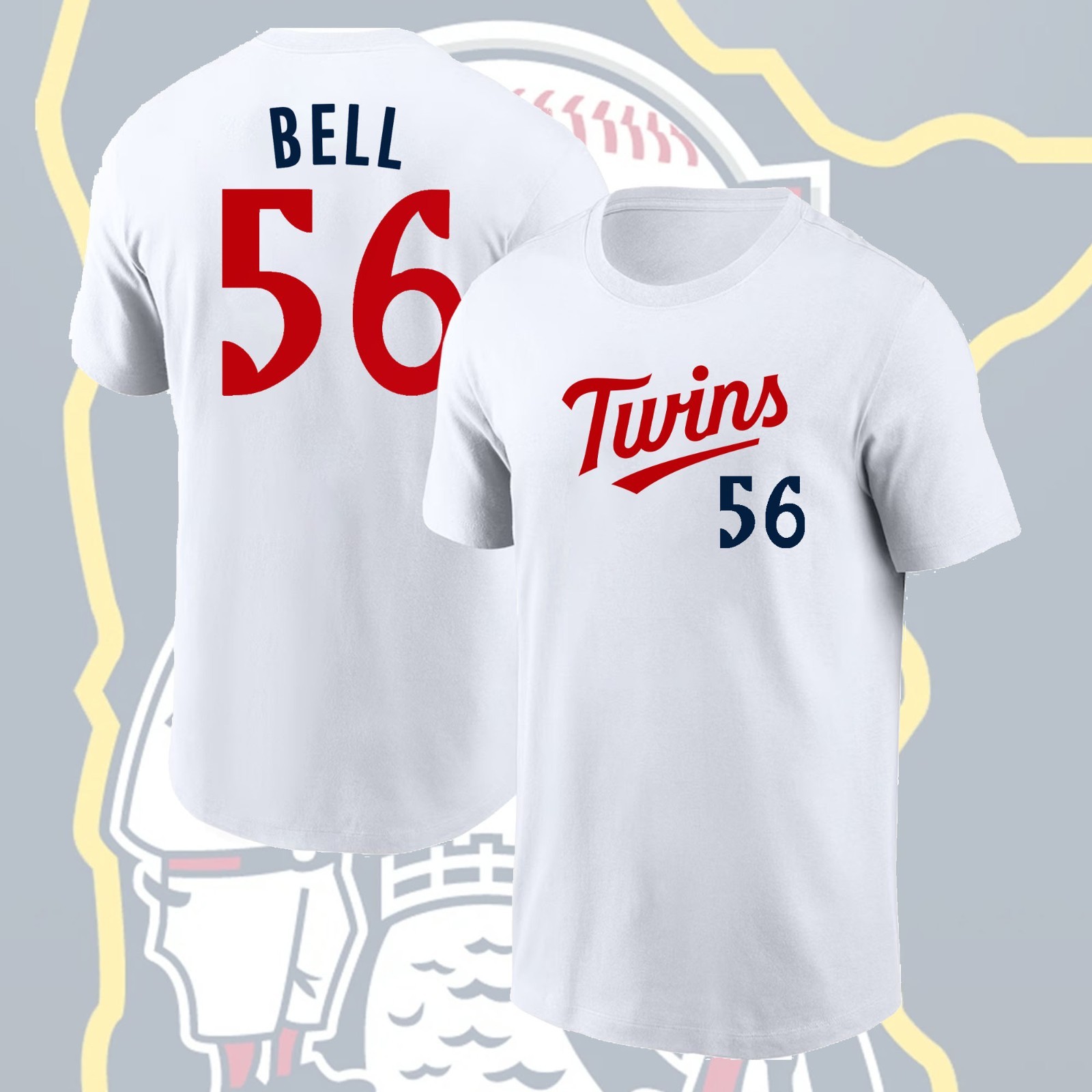 NEW HOT! Josh Bell #56 Minnesota Twins 2025 Player Name & Number Gift For Fans