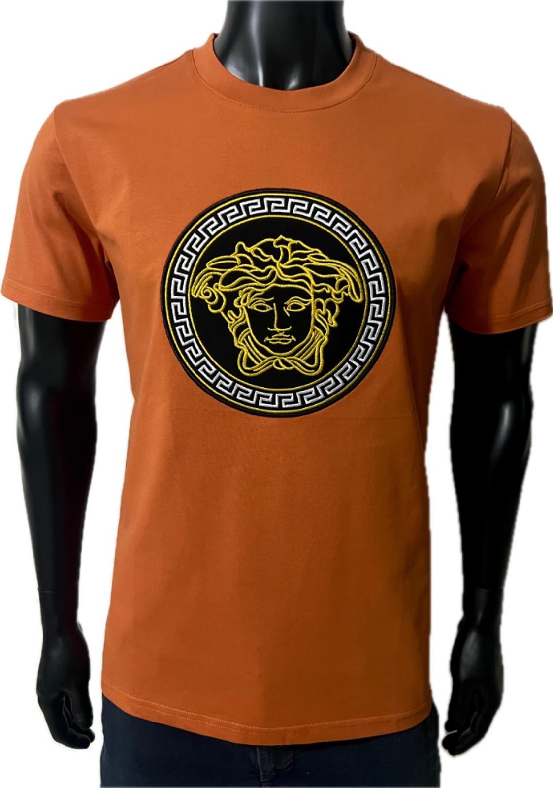 Vèrsace Men Orange T-Shirt