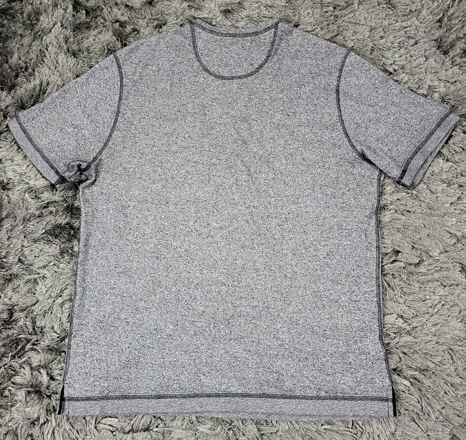Tommy Bahama Henley Shirt Mens Medium Gray Short Sleeve Chest Pocket Heather