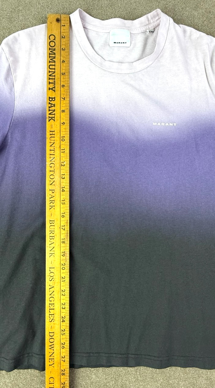 Isabel Marant Honore Tee Purple Tri-color Logo T-shirt Size M Made In Portugal