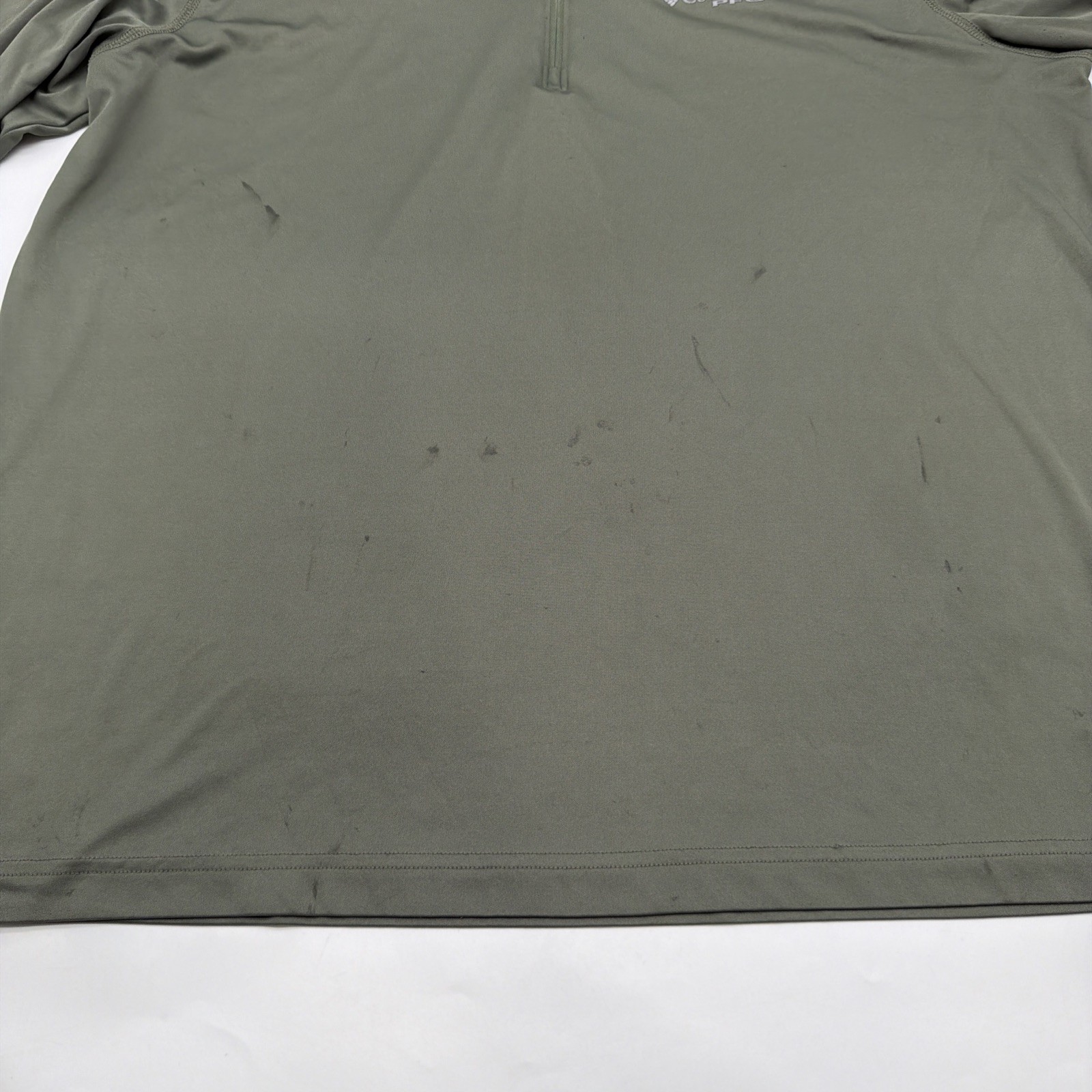 Colombia Sportswear PFG Polo Long Sleeve T-shirt Men XL Green Logo 1/4Zip.47285