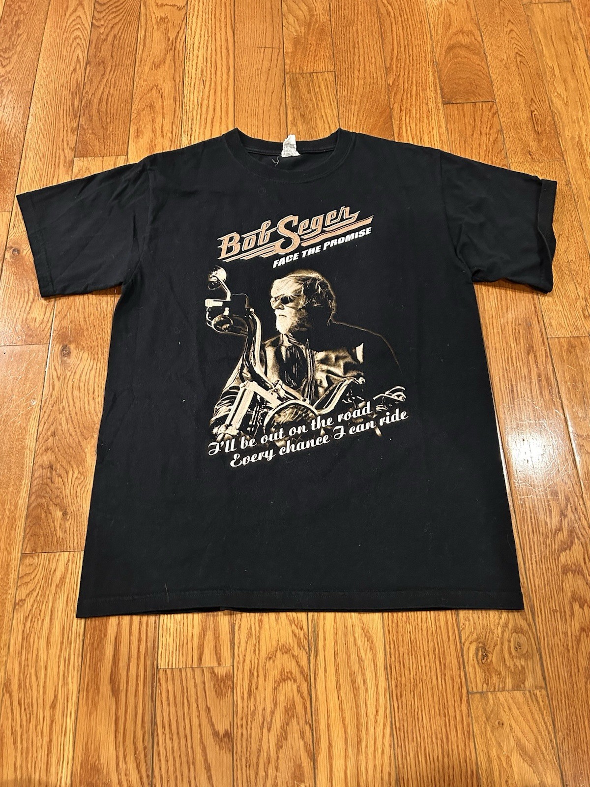 Bob Seger Shirt Mens Medium Face The Promise 2006 2007 Tour Tee Black Anvil