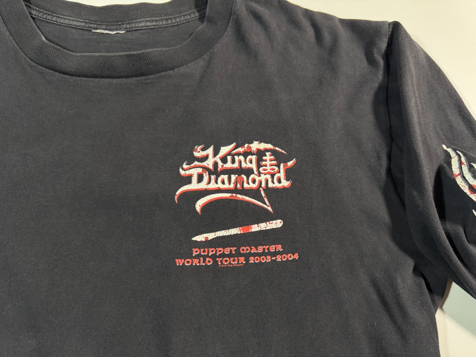 Vintage 2004 King Diamond Puppet Master Tour Long Sleeve Distressed Tee L