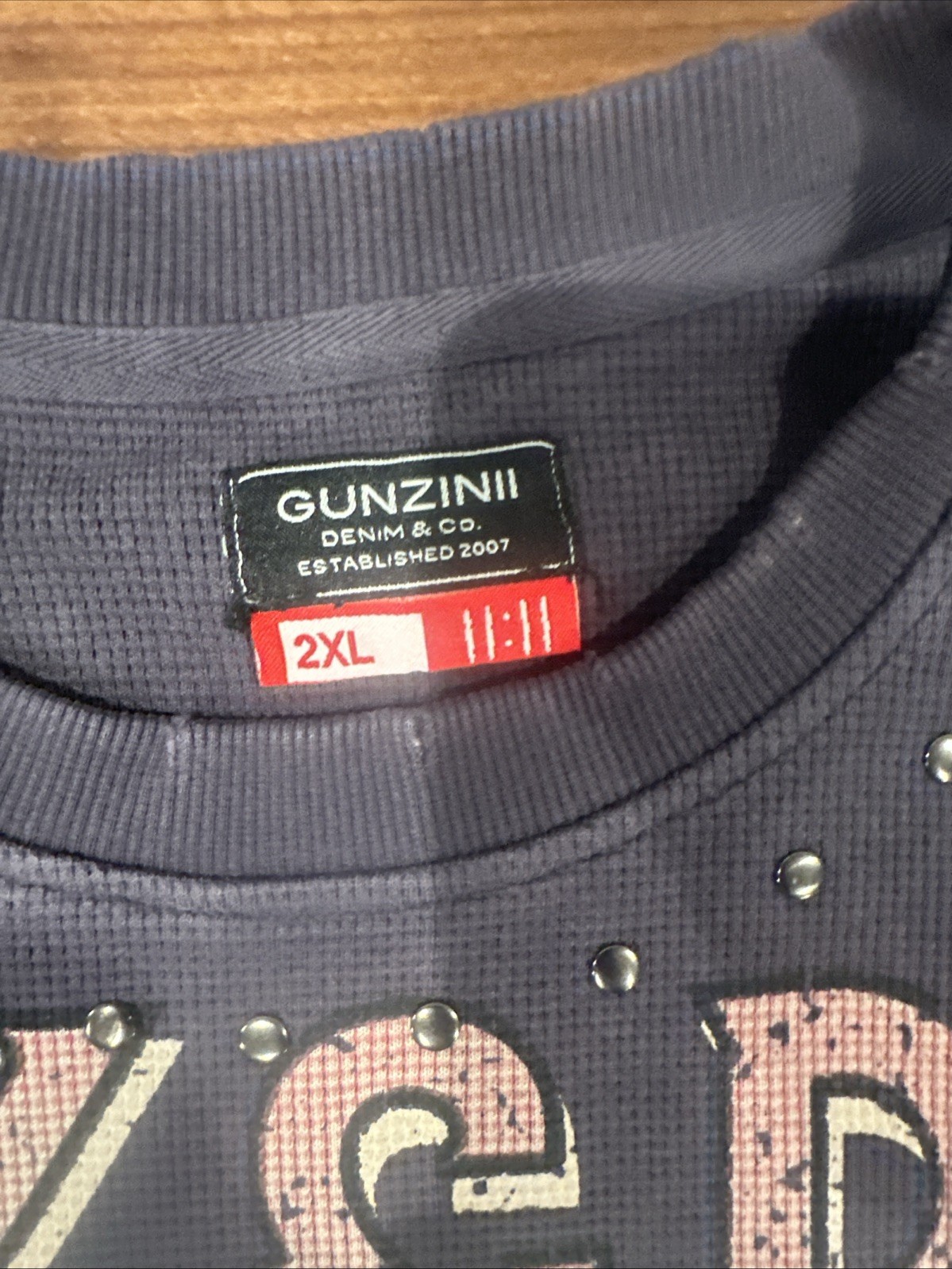 Men’s 2XL Gunzinii Thermal Longsleeve Hardware Shirt Rock N Roll World Tour NWT