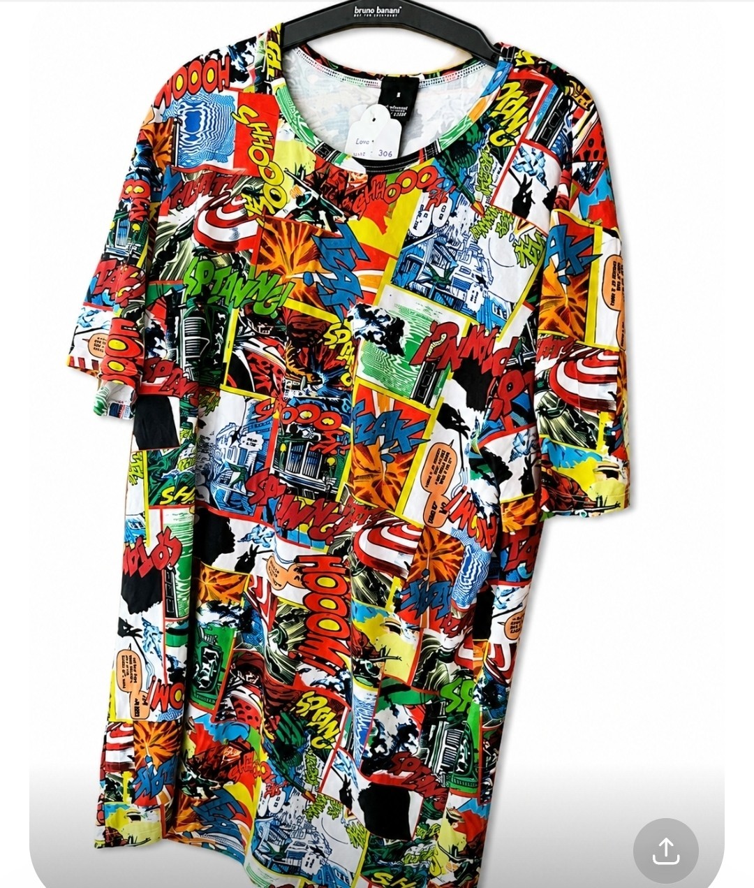 Bruno Banani Comic Superhero Graphic – Comix T-Shirt – Size XL – Multicoloured