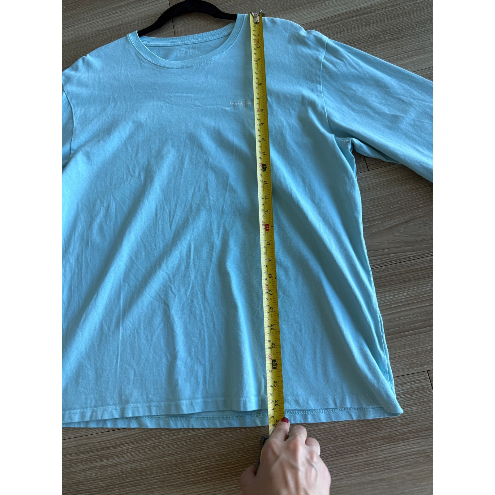 Saturdays New York City Light Blue Long Sleeve T-Shirt Size L