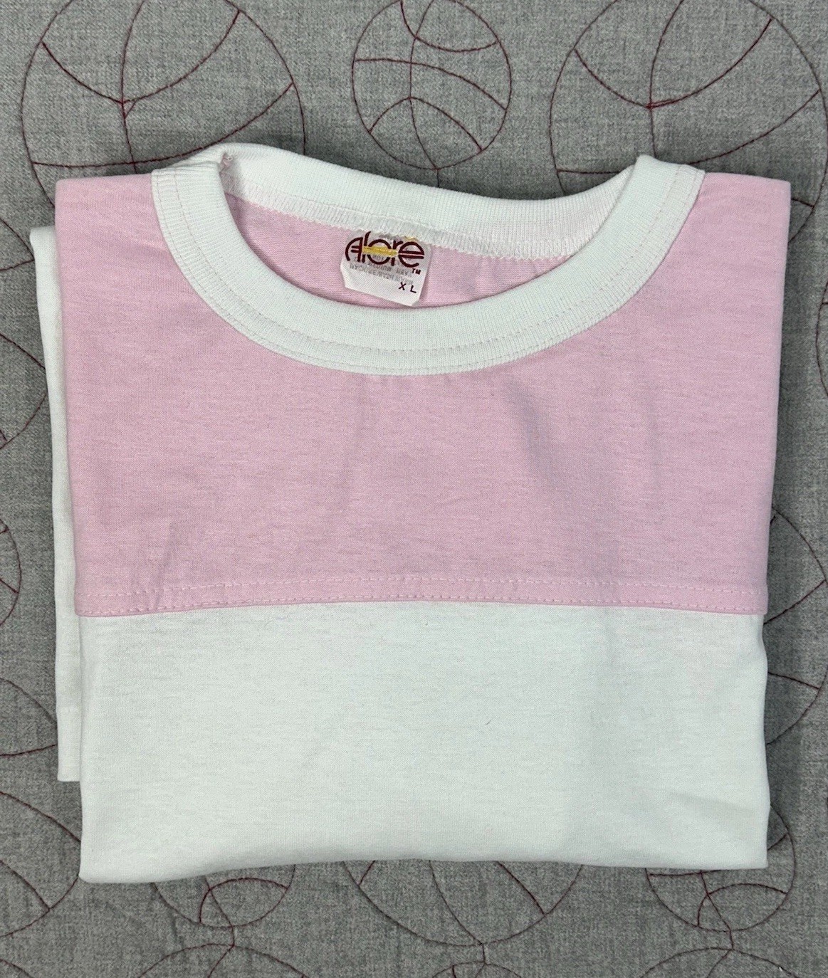 Deadstock Vintage 80s Single Stitch Classic Retro Ringer T-Shirt Adult Blank USA
