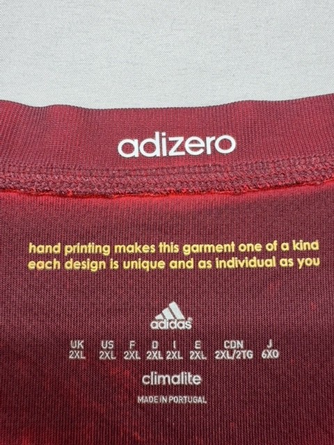 Adidas Men’s Red Adizero Running T-Shirt XL Short Sleeve Climate