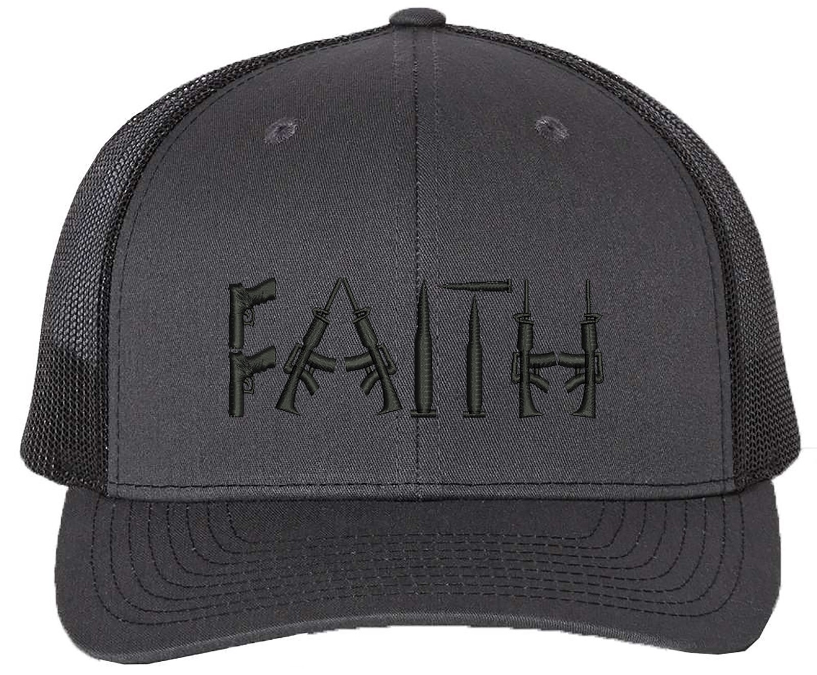 Faith Guns 2nd Amendment Richardson Embroidered One Size Fits All Trucker Hat