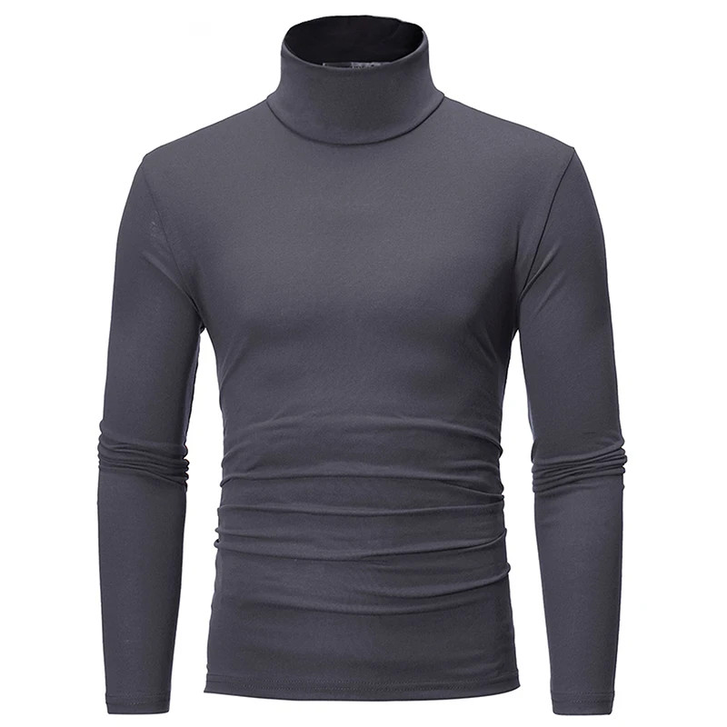 Men’s Thermal Base Layer Top High Neck Slim Fit Long Sleeve