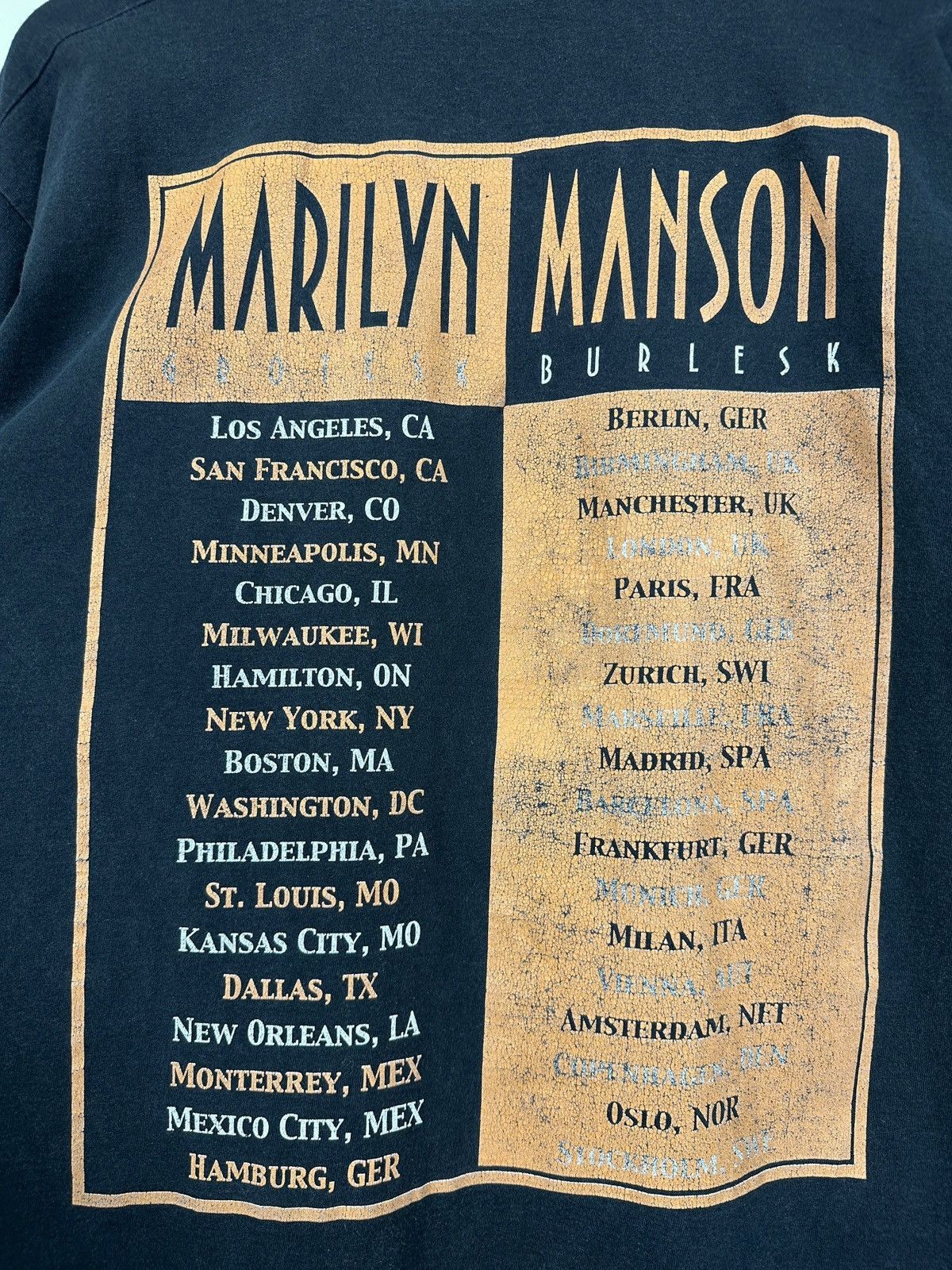 2003 Vintage Marilyn Manson The Golden Age of Grotesque Band T-Shirt Size L