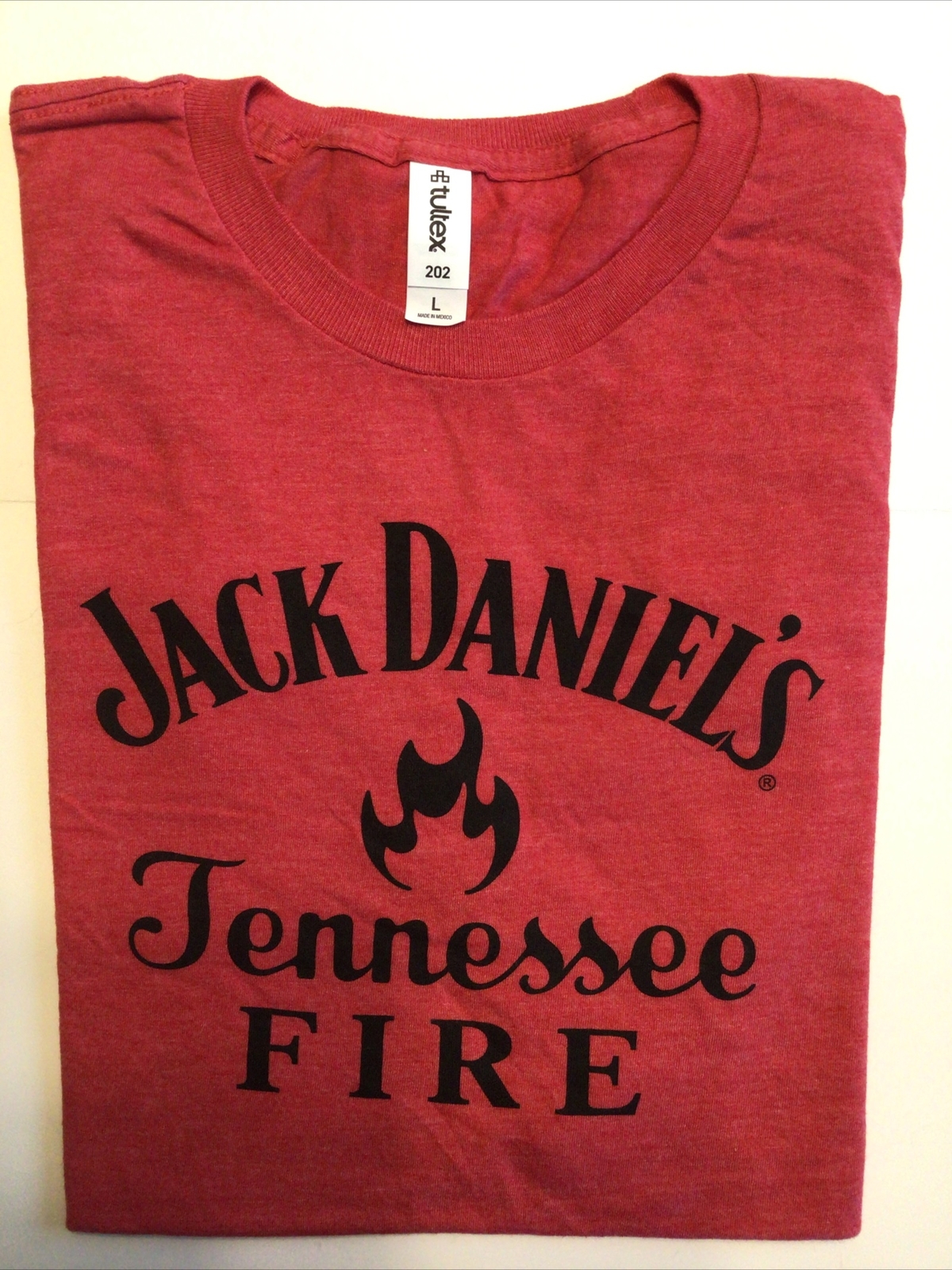 Jack Daniels Tennessee FIRE RED T-Shirt Size Large