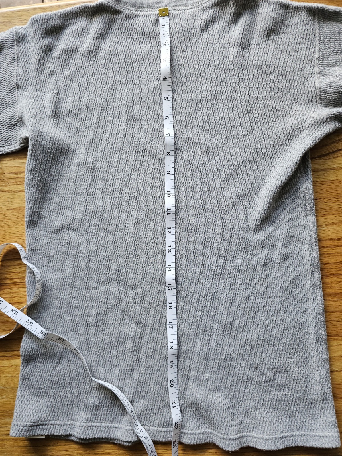 The Flat Head Gray Thermal LS Crew Neck T-Shirt – Size 40 (Fits Small)