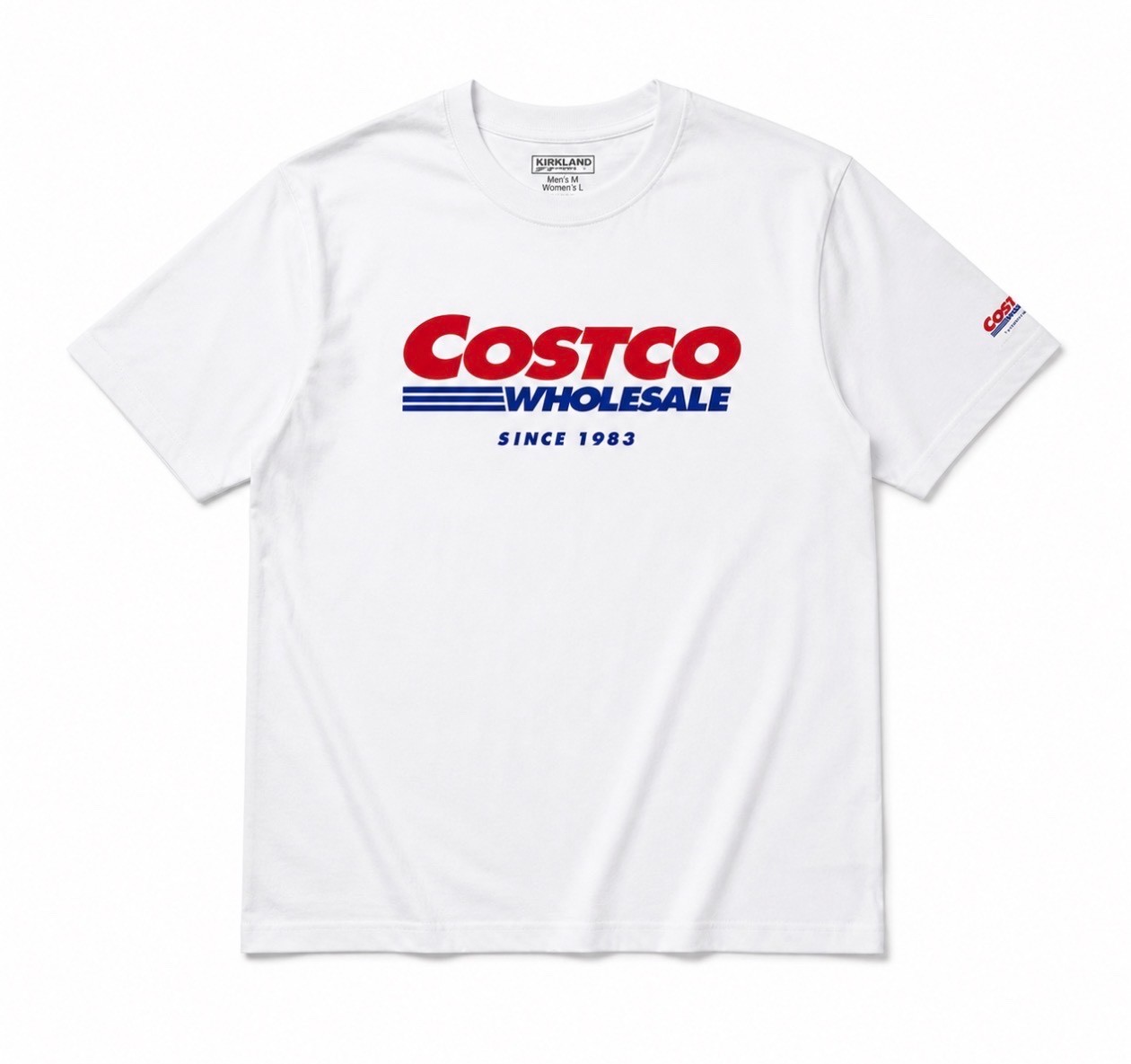 Costco Wholesale Unisex Logo Tee Black Withe Kirkland