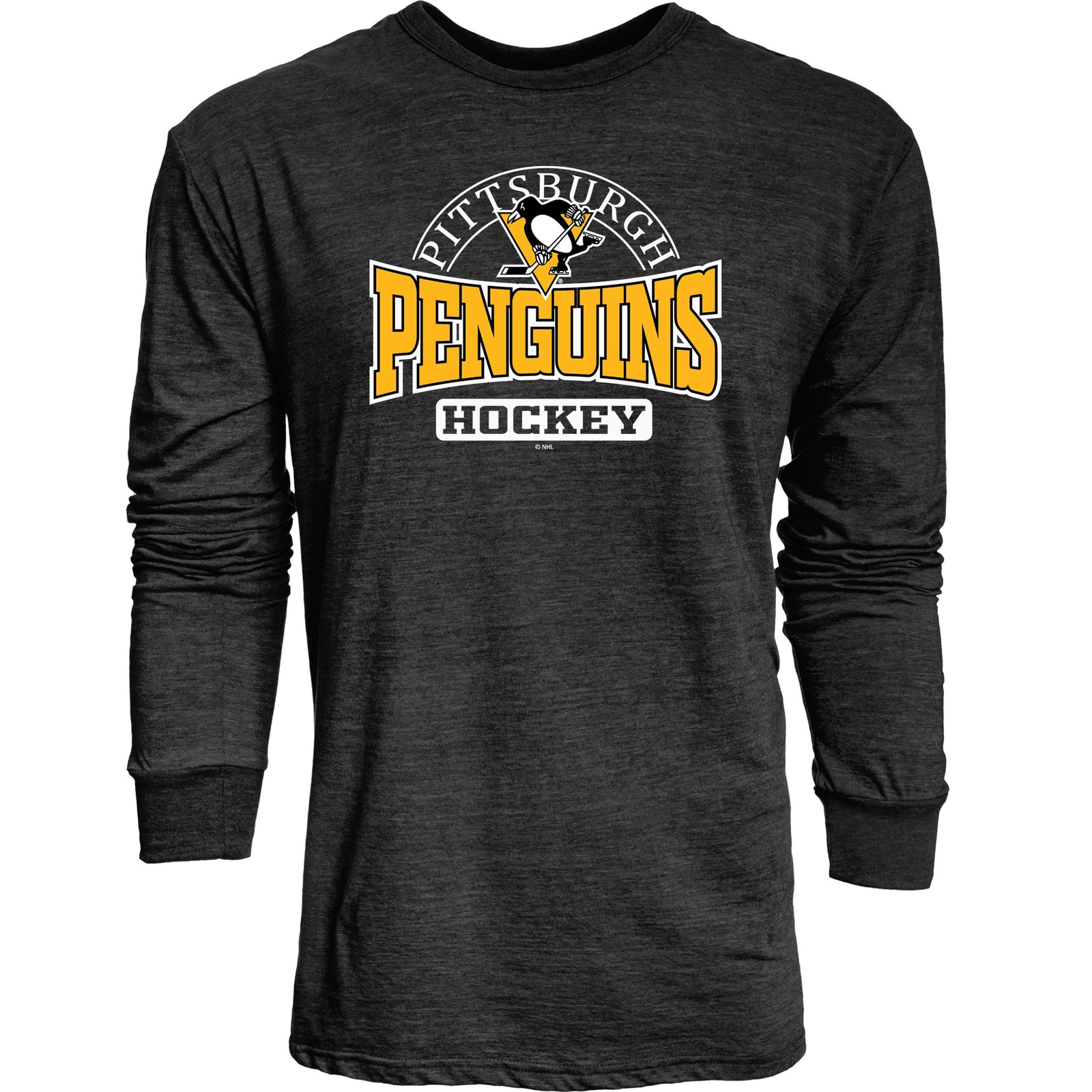 Blue 84 Pittsburgh Penguins Nhl Officially Licensed Tri-Blend Long Sleeve