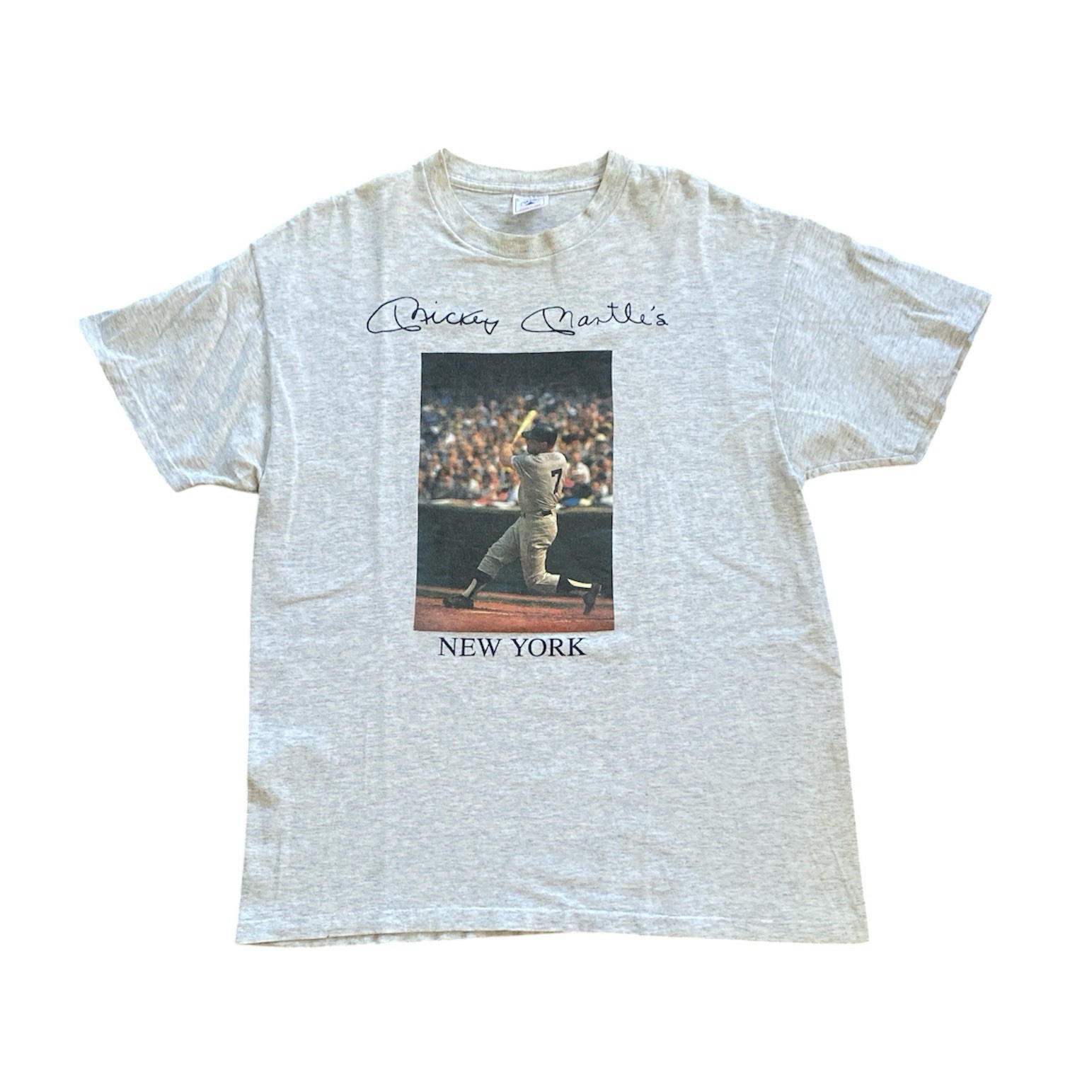 Vintage Mickey Mantle’s New York Tee Size Large Single Stitch Made In USA Delta